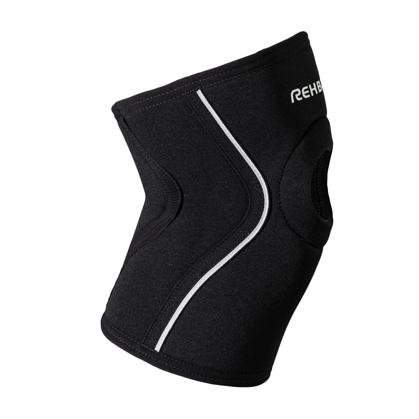 Open Patella Knee Brace 5mm Neoprene Supportive Sleeve Black Medium 1 PCS