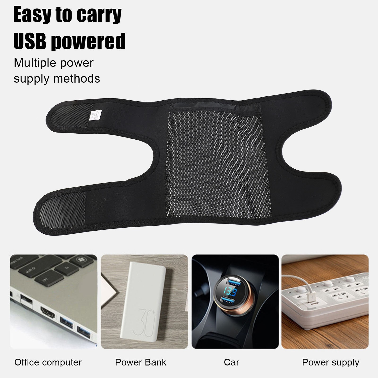Heated Elbow Brace Adjustable Hot Compress Vibration Elbow Wrap Pad NY