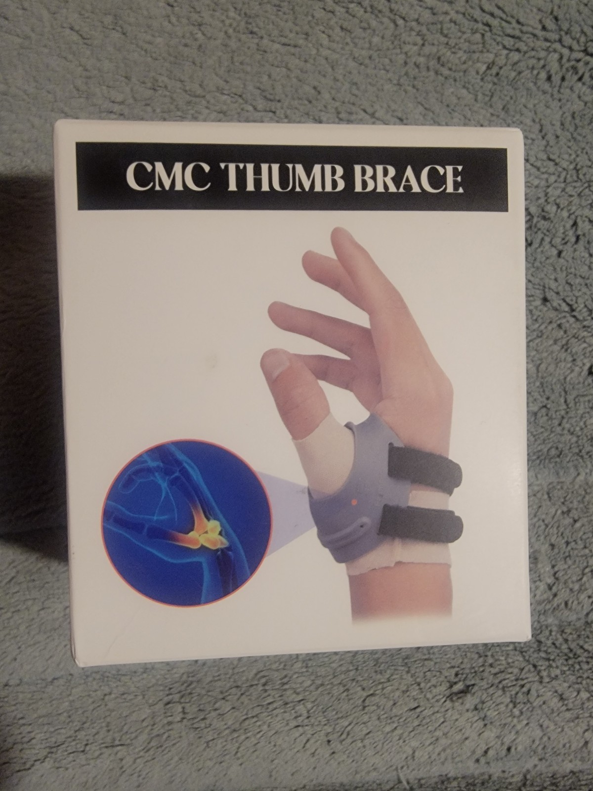 CMC Thumb Brace for Arthritis Adjustable Basal Joint Splint LARGE Right Hand