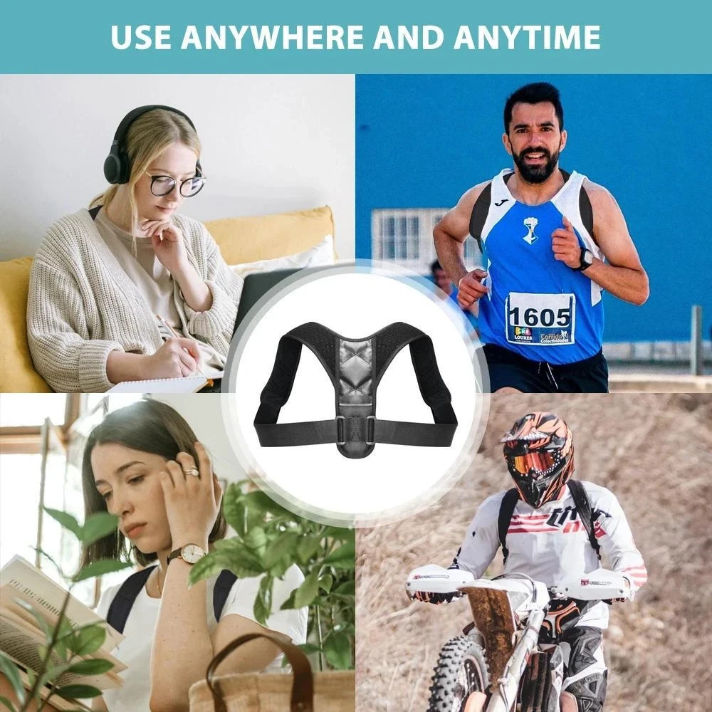 Adjustable Posture Corrector Back Brace Shoulder Support Clavicle Belt Men Women