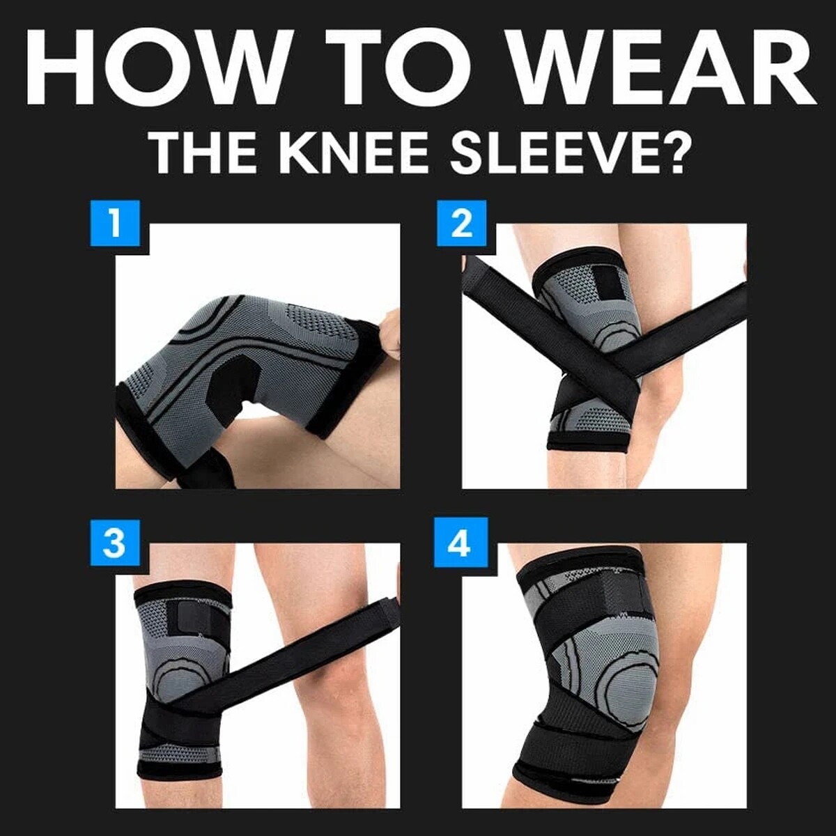 1x/2x Circa Knee Savers Sleeve Compression Tendon Brace Arthritis Pain Relief UR