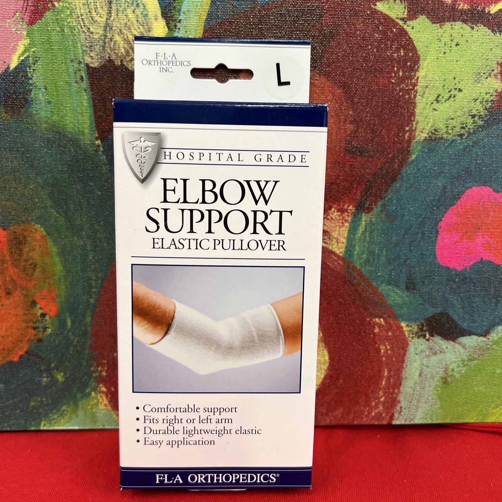 FLA Large Elbow Support Elastic Pullover Hospital Grade White New In Box