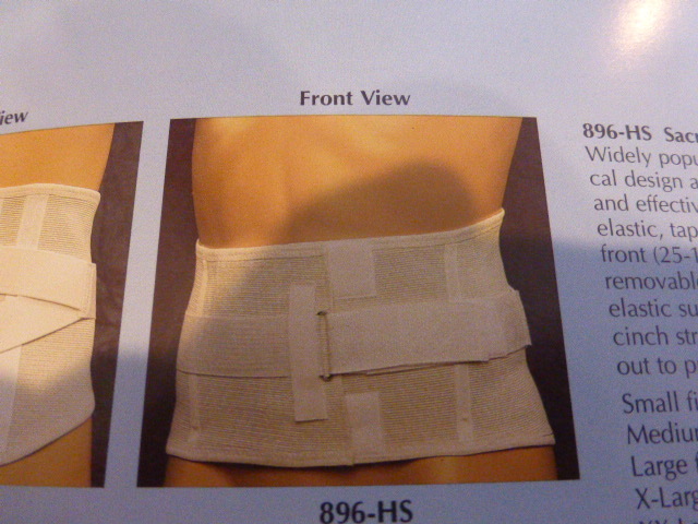 #896-HS SACRO CINCH ELASTIC LUMBAR SACRO BACK SUPPORT/BRACE below our cost, NEW
