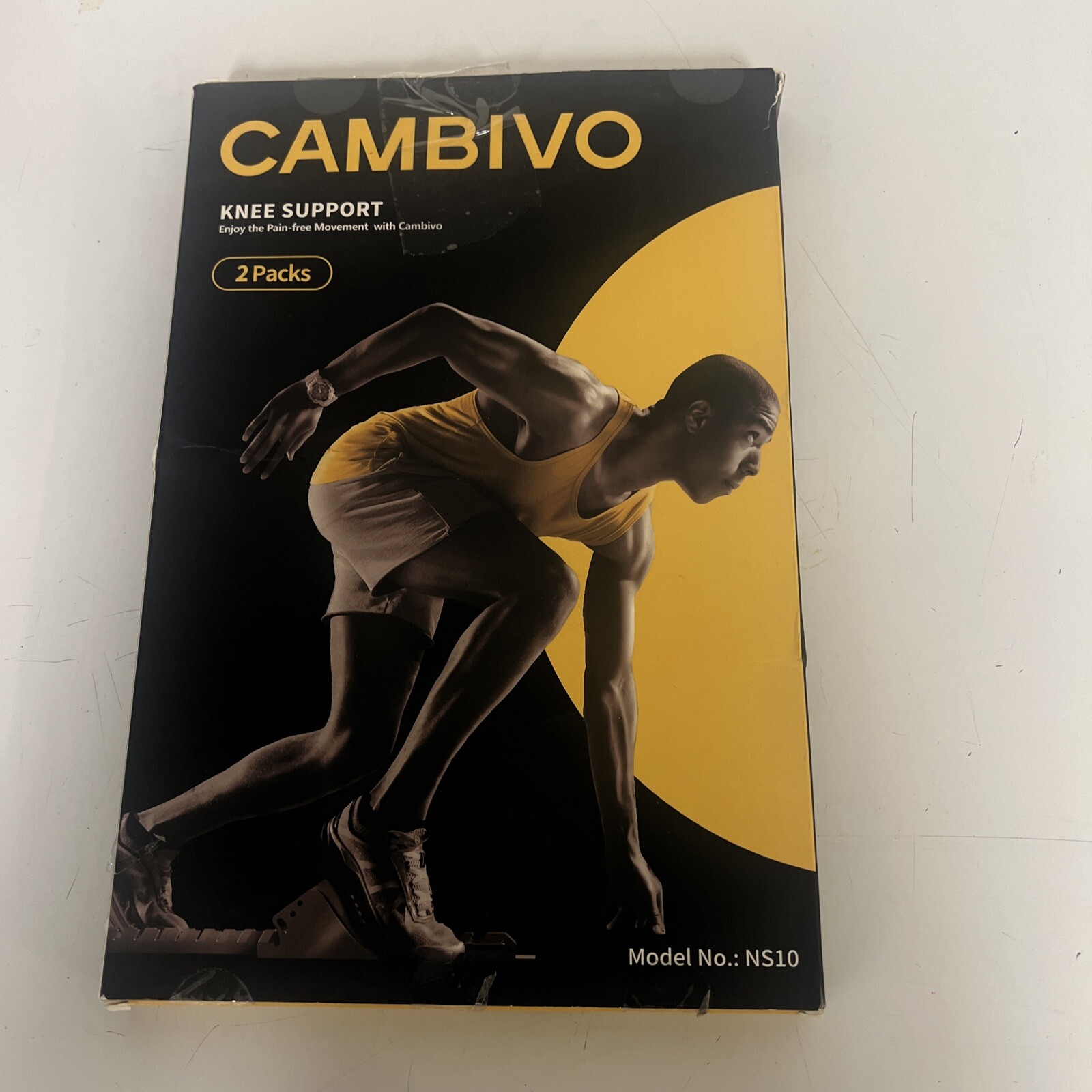 CAMBIVO 2 Pack Knee Braces for Pain Patella Support Strap Adjustable Brand New
