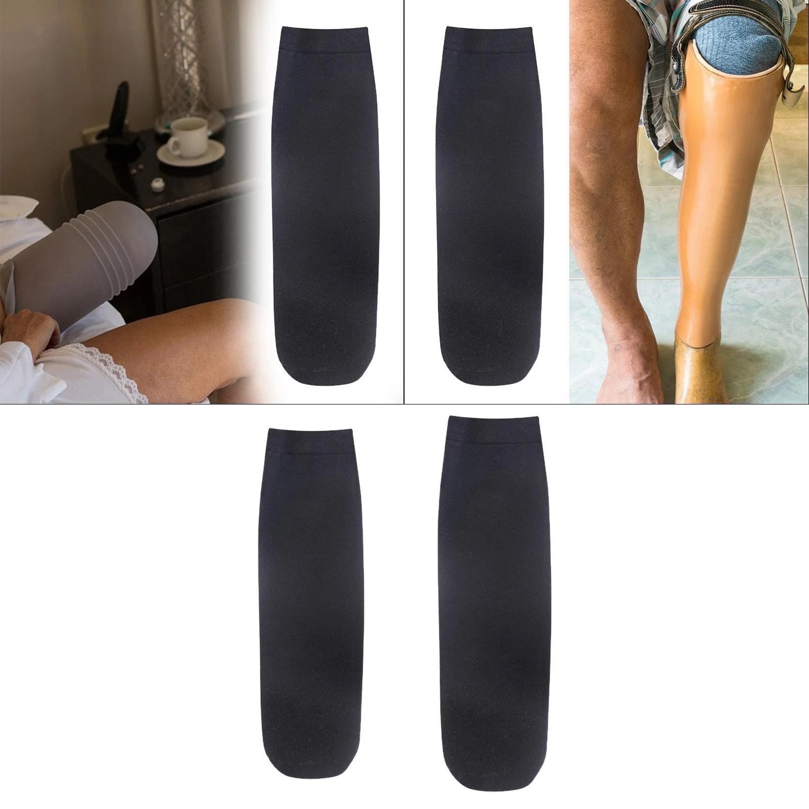 Prosthetic Limb Sock Stump Sock Portable Daily Use below Knee Gel Sleeve Soft