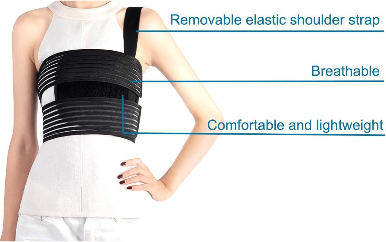 Solmyr Broken Rib Brace, Rib and Chest Binder Belt for Men and Women, Rib Cage P