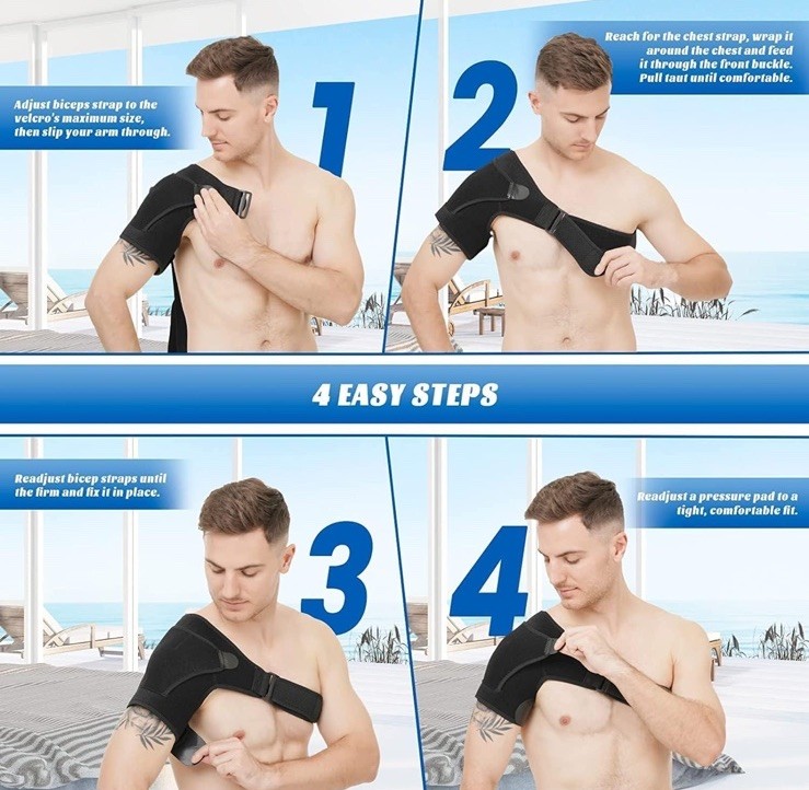 Shoulder Brace for Torn Rotator Cuff Belt Pain Relief Support Compression Wrap