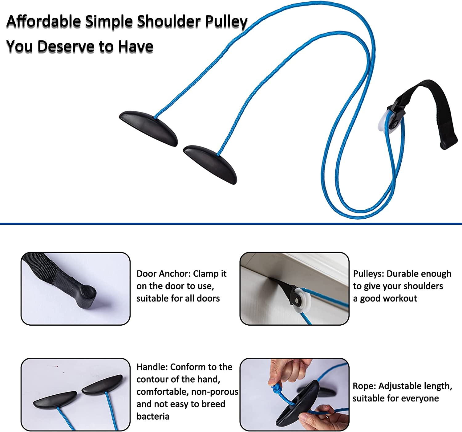 Shoulder Pulley over the Door Physical Therapy System, Exercise Pulley, Allev…