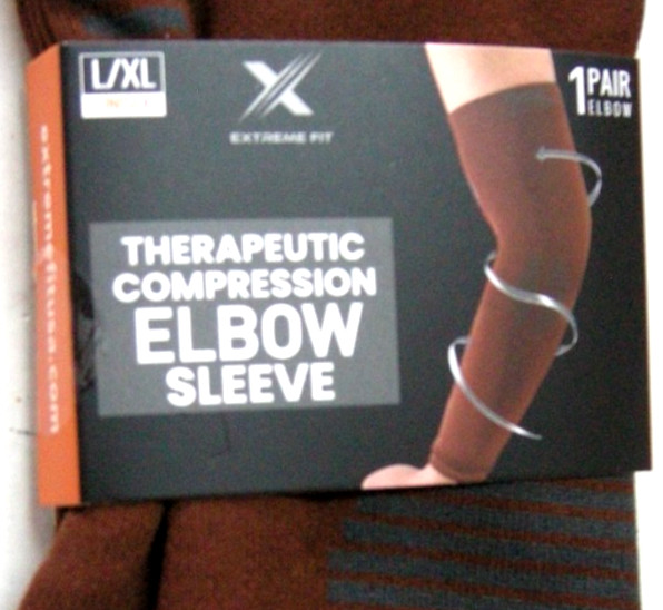 Extreme Fit Therapeutic Compression Elbow Sleeve. Size L/XL, 1 Pair, Brand New
