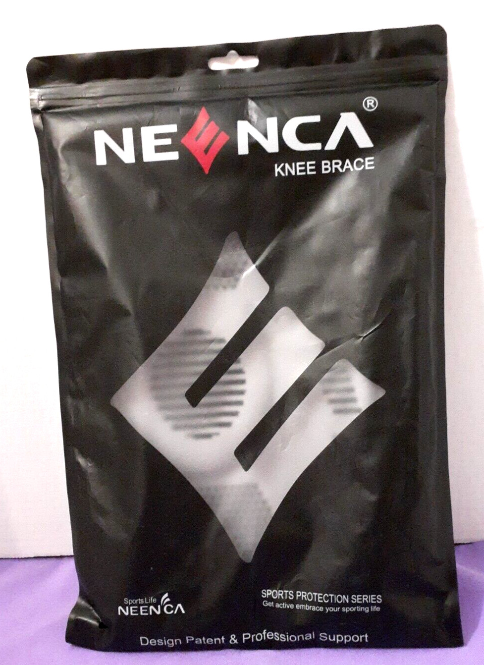 NEENCA Knee Brace Gray/Black Knee Compression Sleeve Support Gel Pad Size XXXL