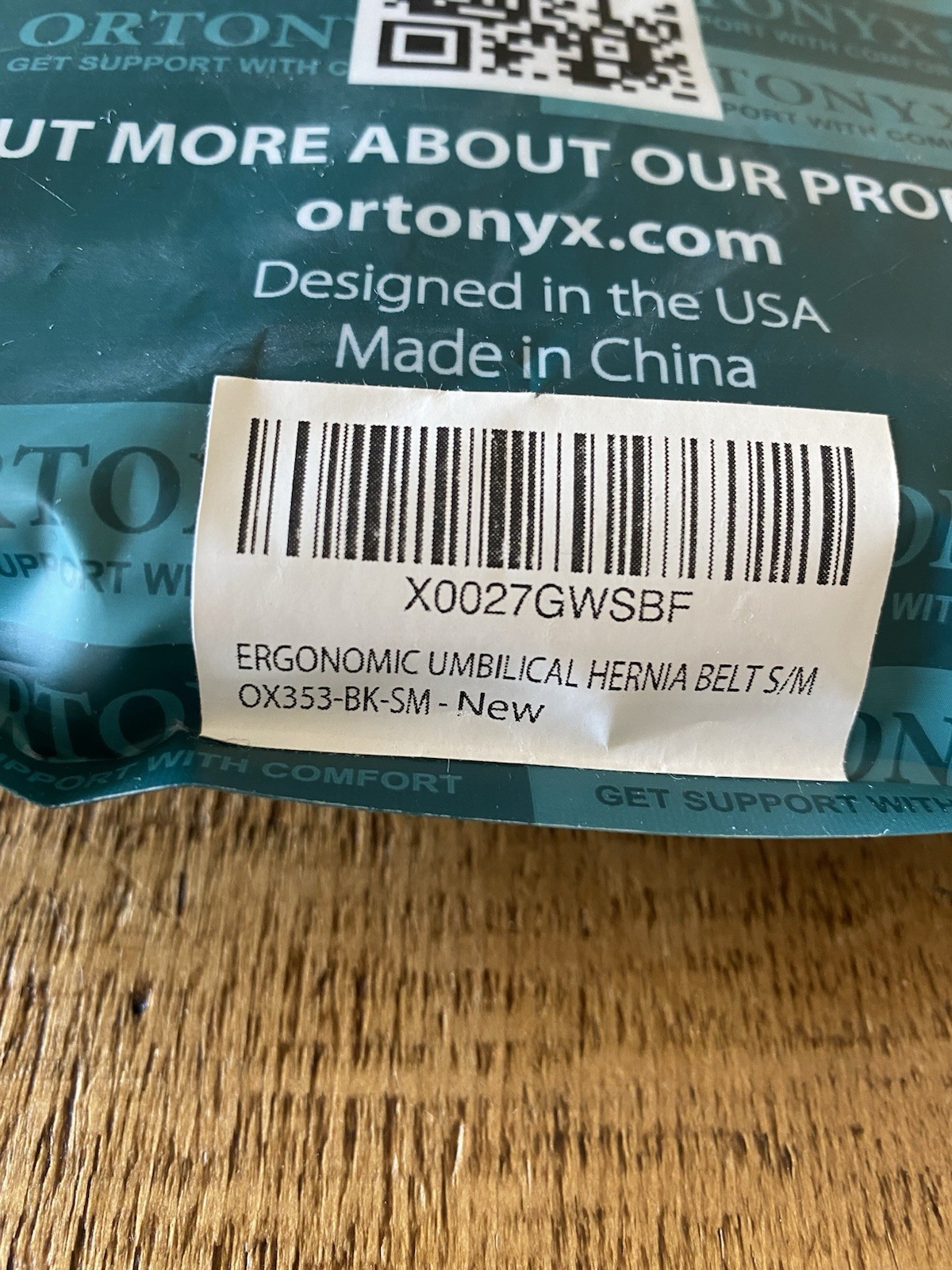ORTONYX Unisex Ergonomic Umbilical Hernia Belt Size S/M