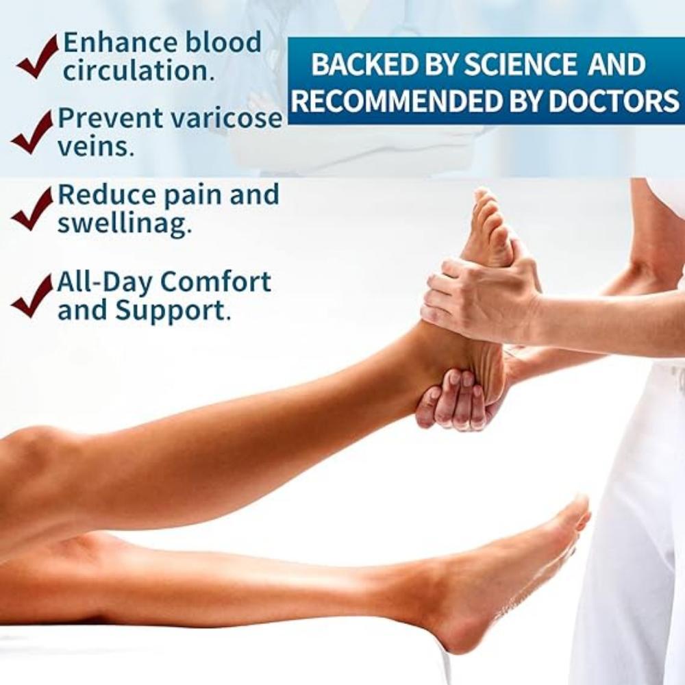 Zipper Varicose Vein Stockings Calf Brace Support Socks Anti Swelling Fatigue