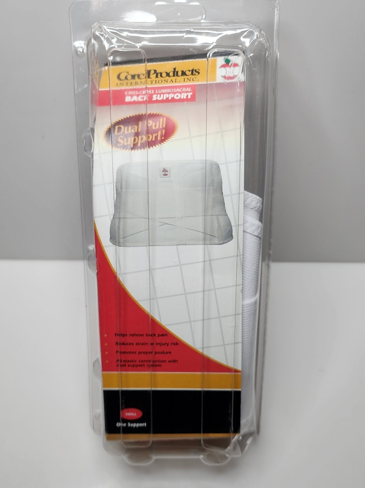 SMALL Core Products Dual Pull CrissCross Lumbosacral Back Support Flexible Belt
