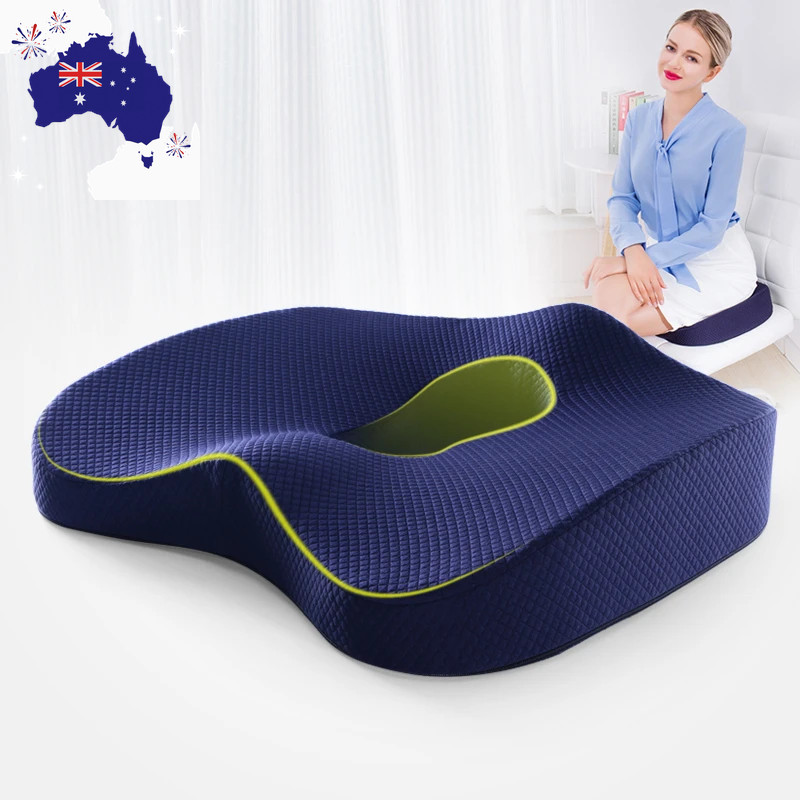 Memory Foam Seat Cushion Orthopedic Pillow Coccyx Office Chair Cushion Support W