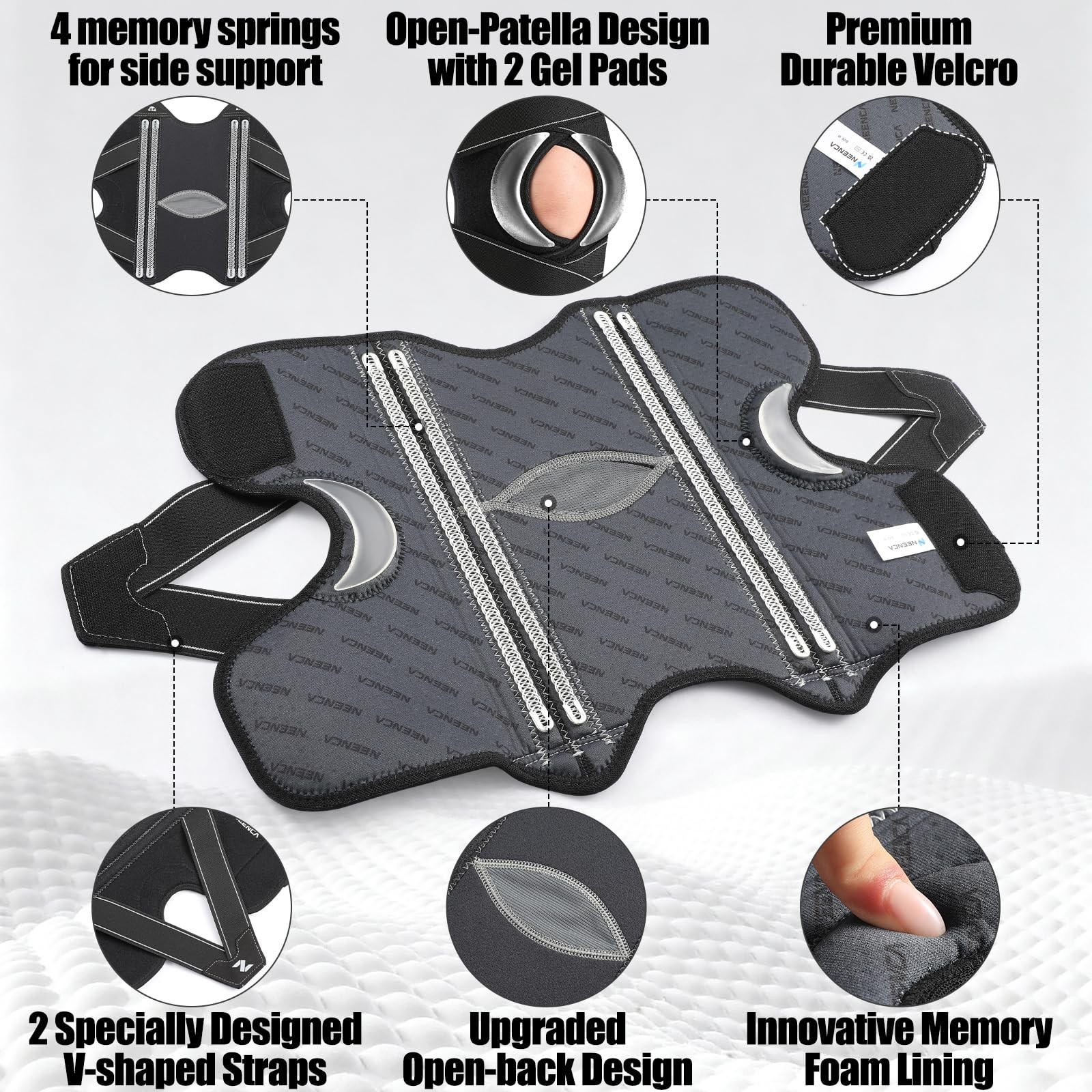 Knee Brace for Women & Men, Compression Knee Support with X-Straps Design – A…