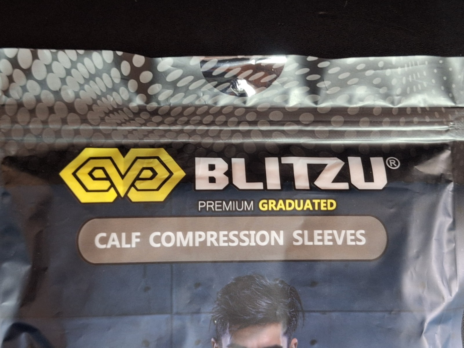 Blitzu Premium Graduated Calf Compression Sleeves L-XL, Nurse’s Nude Color