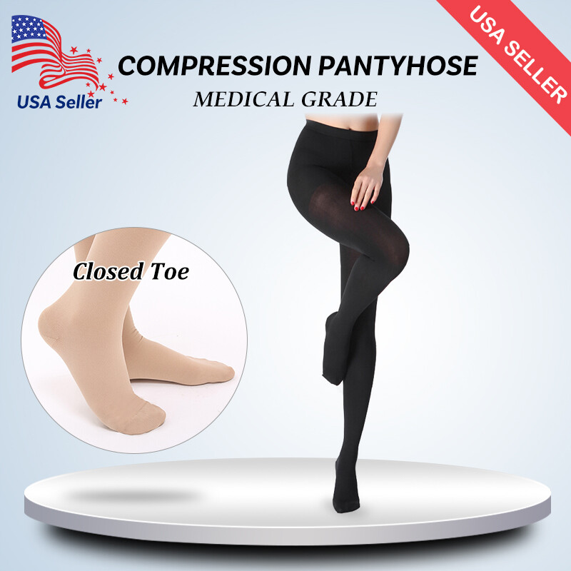 Support Compression Pantyhose Women Medical Stockings Edema Anti-Embolism Relief