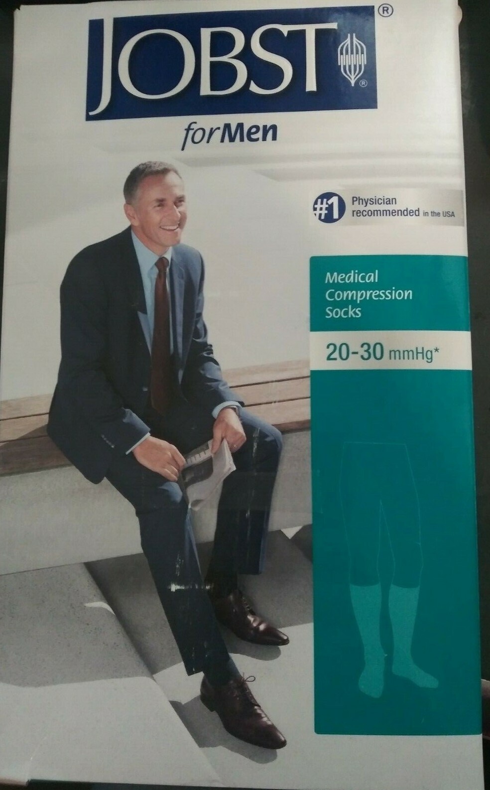NEW JOBST forMen Men’s Compression Knee High Socks 15-20 mmHg Khaki small 115100
