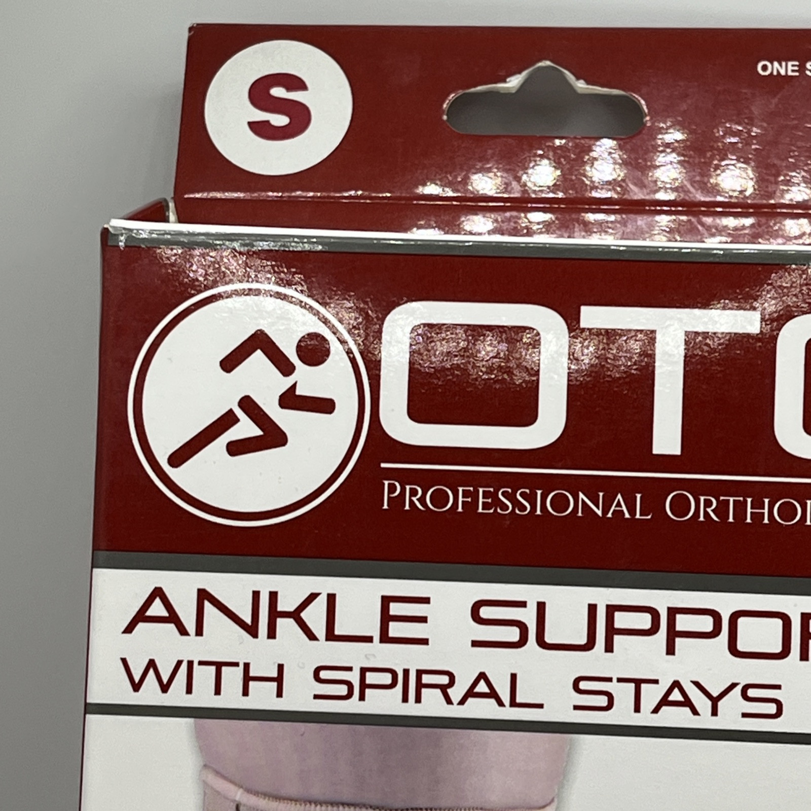 OTC Ankle Support w Spiral Stays Size Small – New Opened Box/Has Box Damage