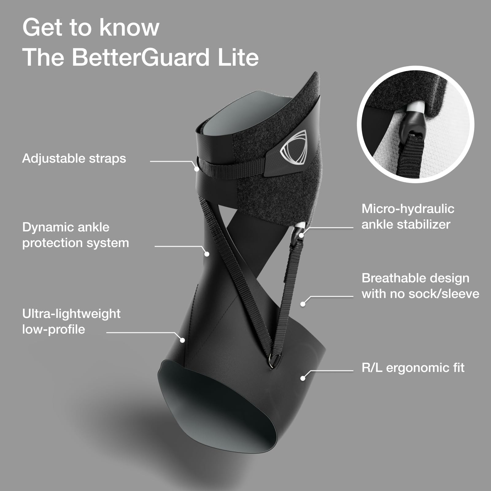 BetterGuards Lite Ankle Brace – Lightweight Sports Ankle Support for Men & Wo…