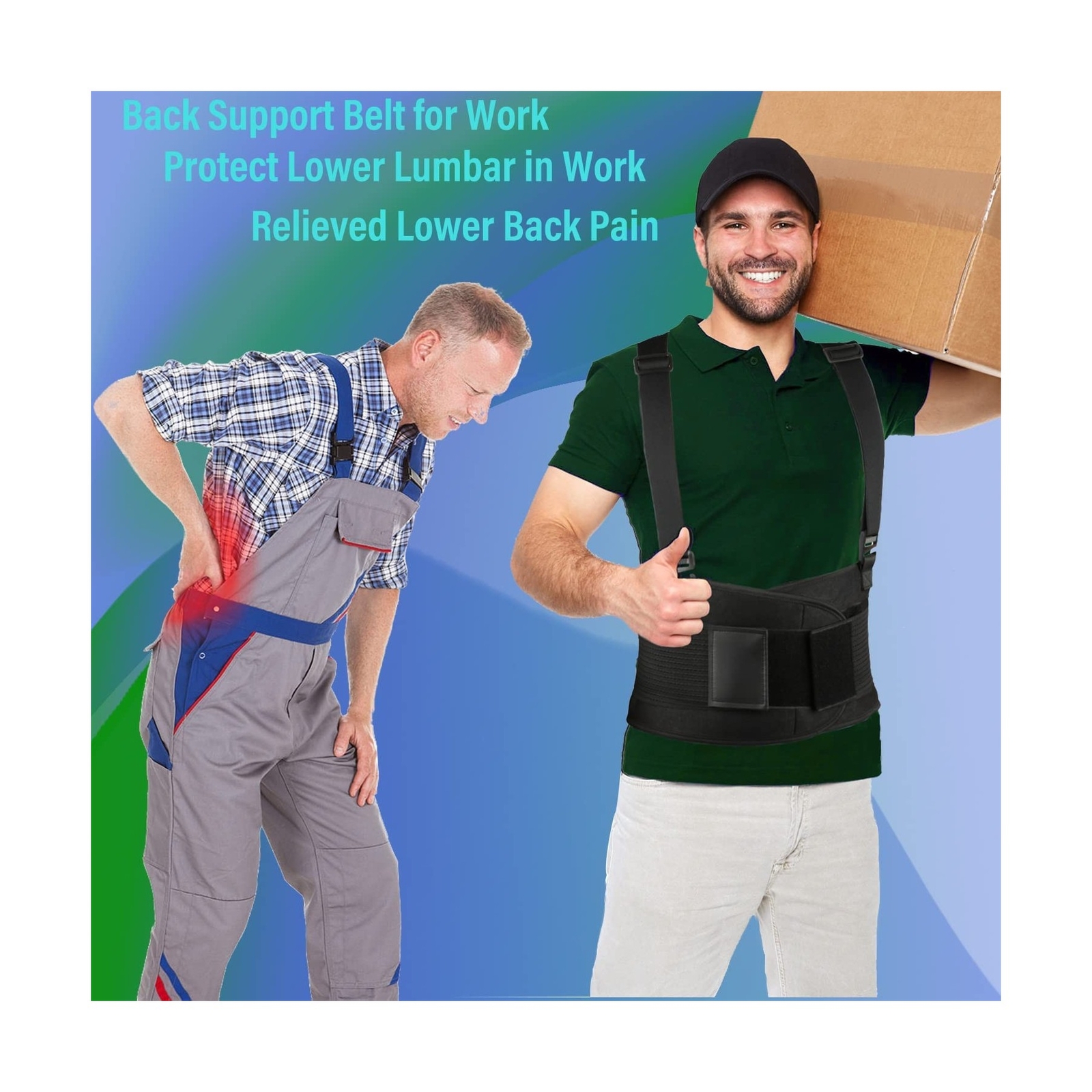 PAZAPO Back Brace Men and Women – Lower Lumbar Support for Heavy Lifting – Lo…