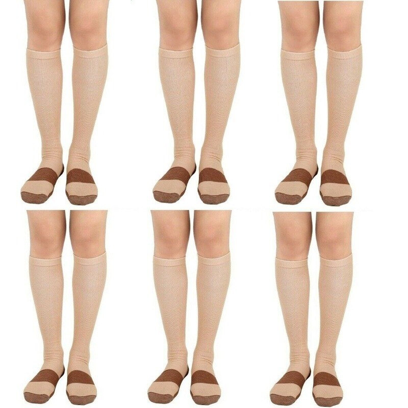 3 Pares Calcetines De Compresion Para Hombres Y Mujeres – 20-30Mmhg 2 A Medias