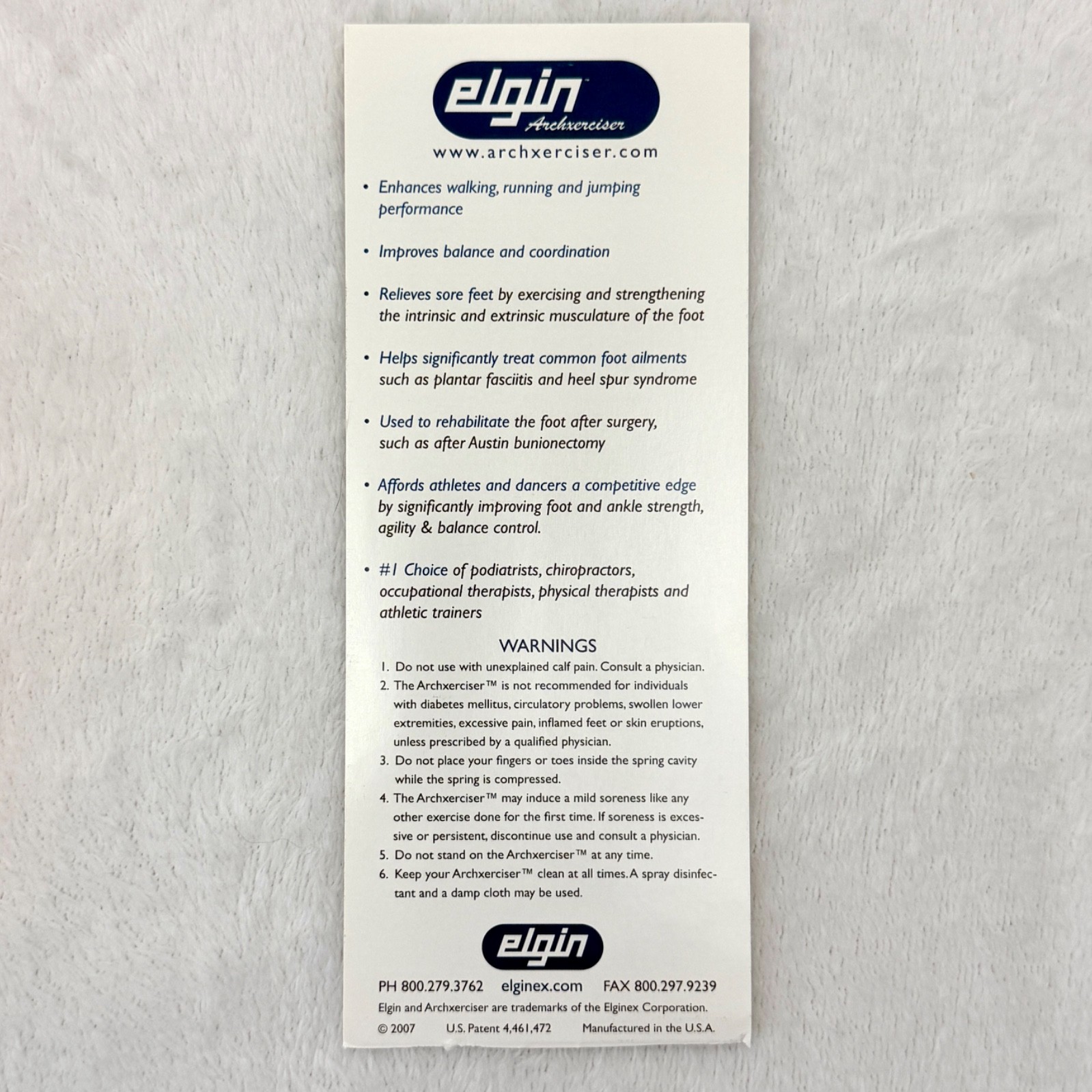 Elgin Archexerciser Foot Arch Strengthener for Planter Fasciitis Heel Spur Etc