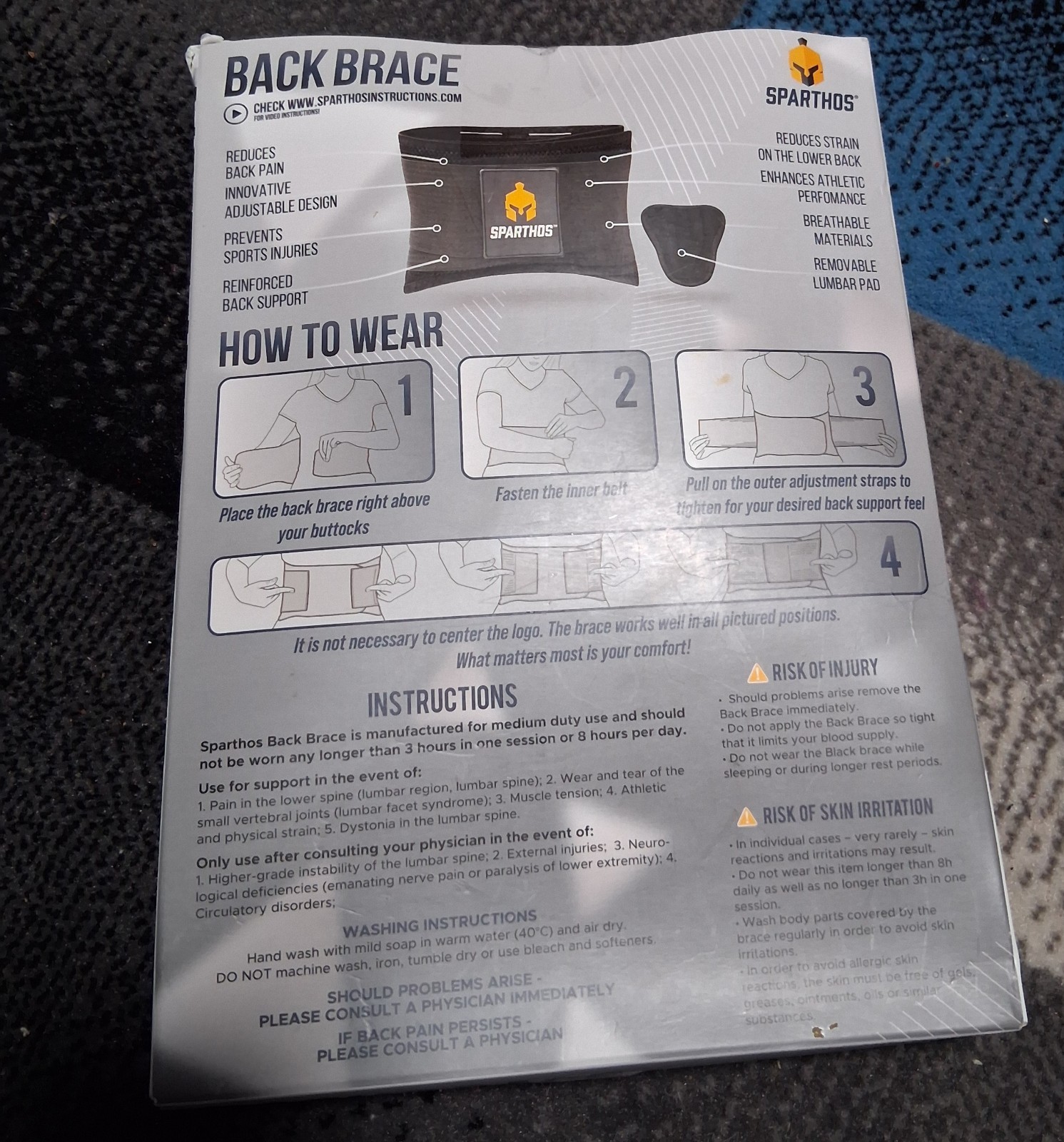 Sparthos Back Support Belt – Immediate Relief from Back Pain, XSMALL SIZE.