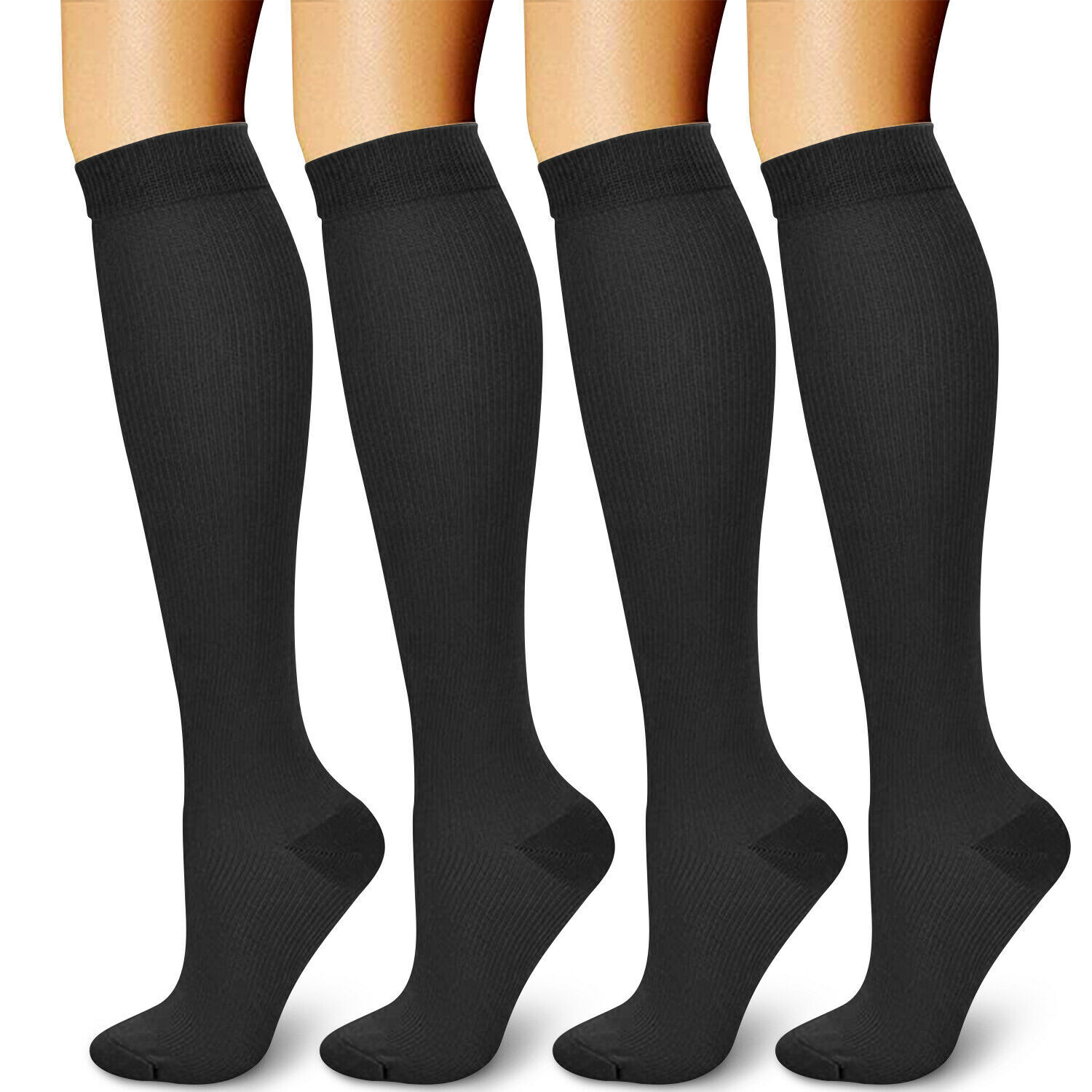 3/6Pair Big and Tall Compression Socks Pain Relief Calf Leg Support Stocking XL