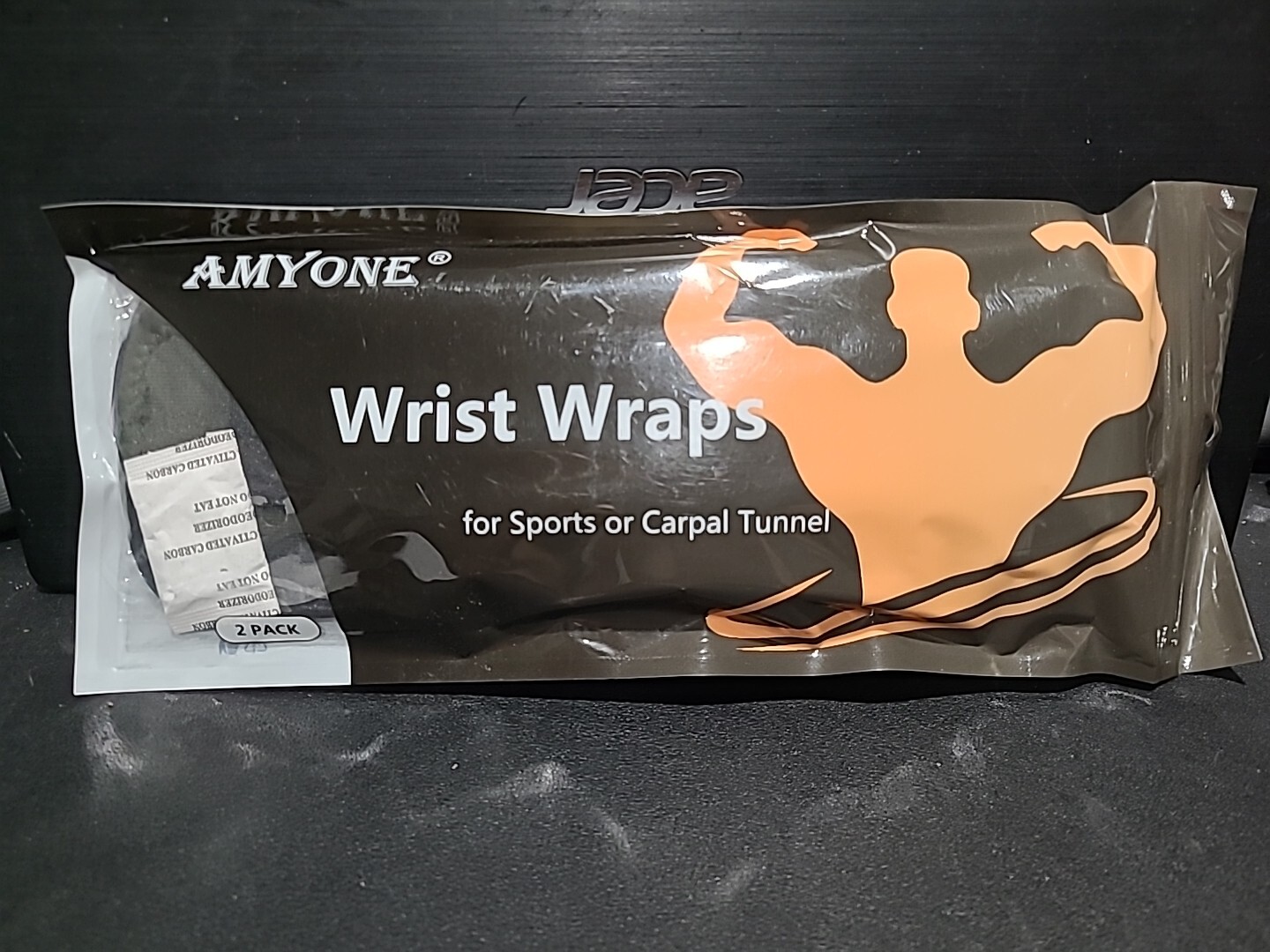 AMYONE – NEW – BLK – 2 PACK WRIST WRAPS – STABILIZE FOR SPORTS OR CARPEL TUNNEL