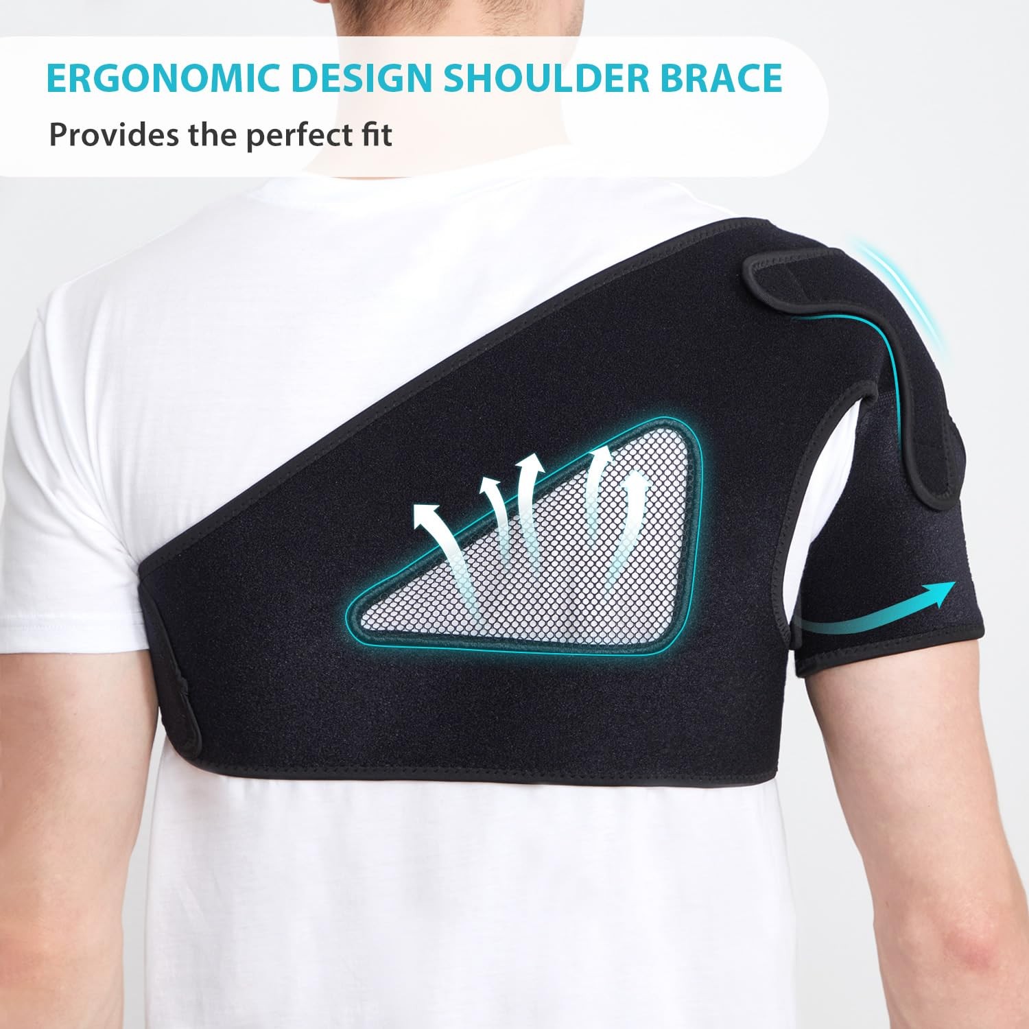 KD Shoulder Support Brace: Stability Brace for Torn Large, Black