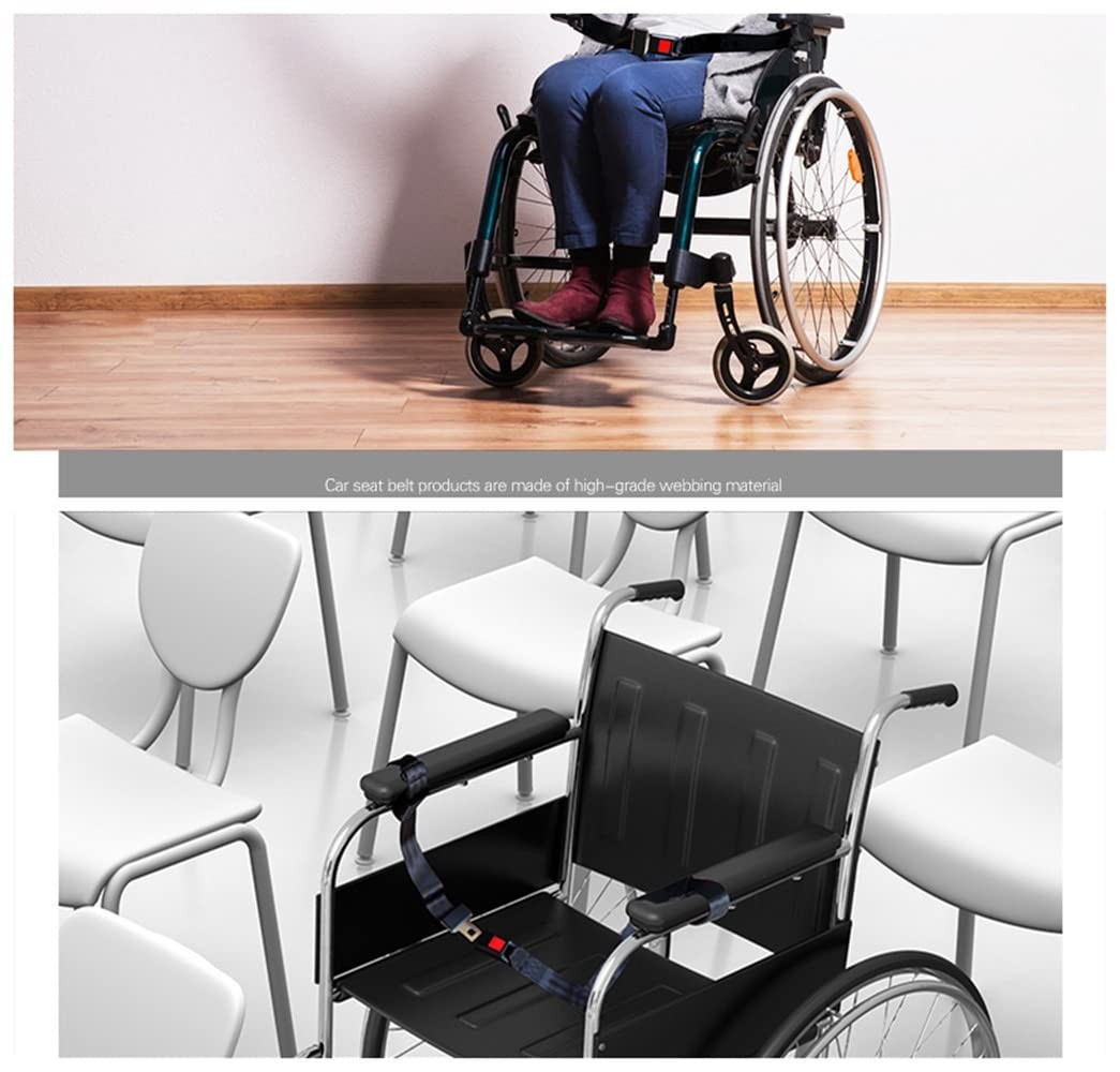Adjustable Wheelchair Stretcher Seat Belt – Quick Release, Metal Buckle, 47.3″ S