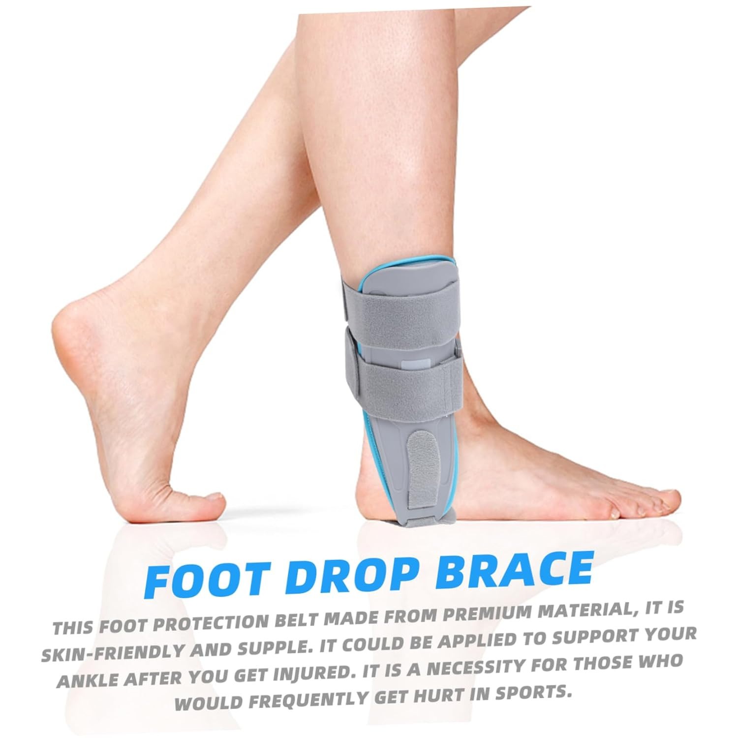 Collbath Foot Drop Brace Plantar Fasciitis Splint Adult Gray One Size