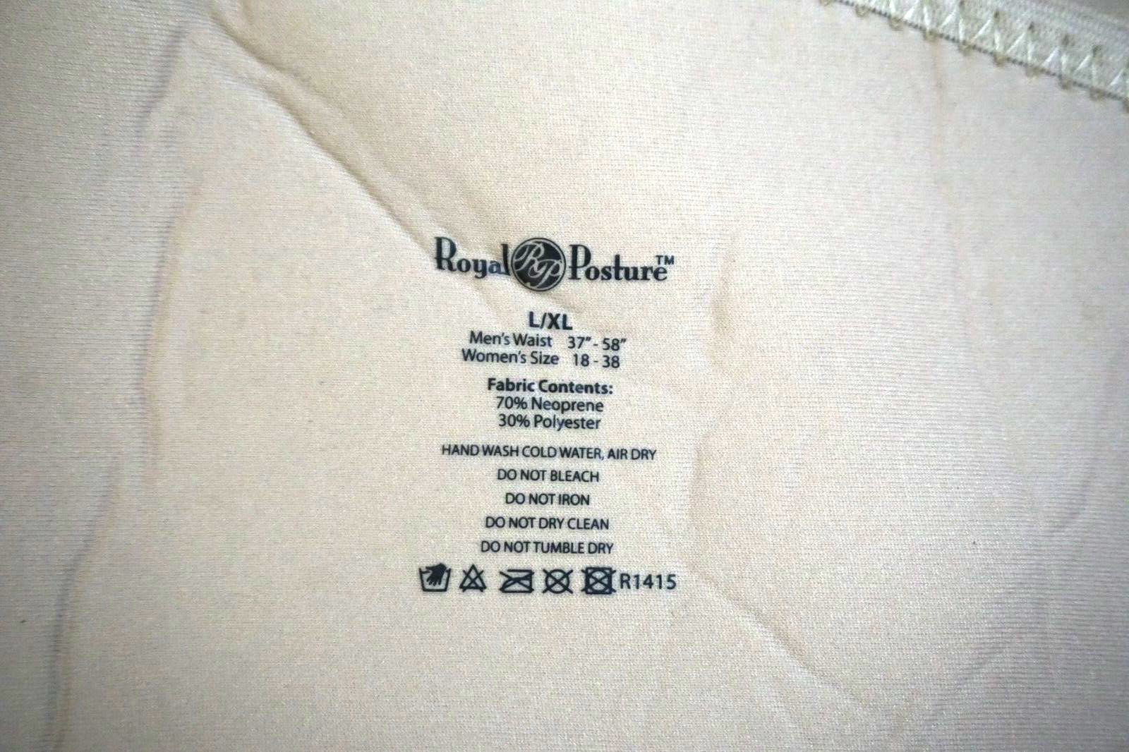 Royal Posture Back Corrector Brace Unisex Size L/XL Men – 37-58 Women – 18-38
