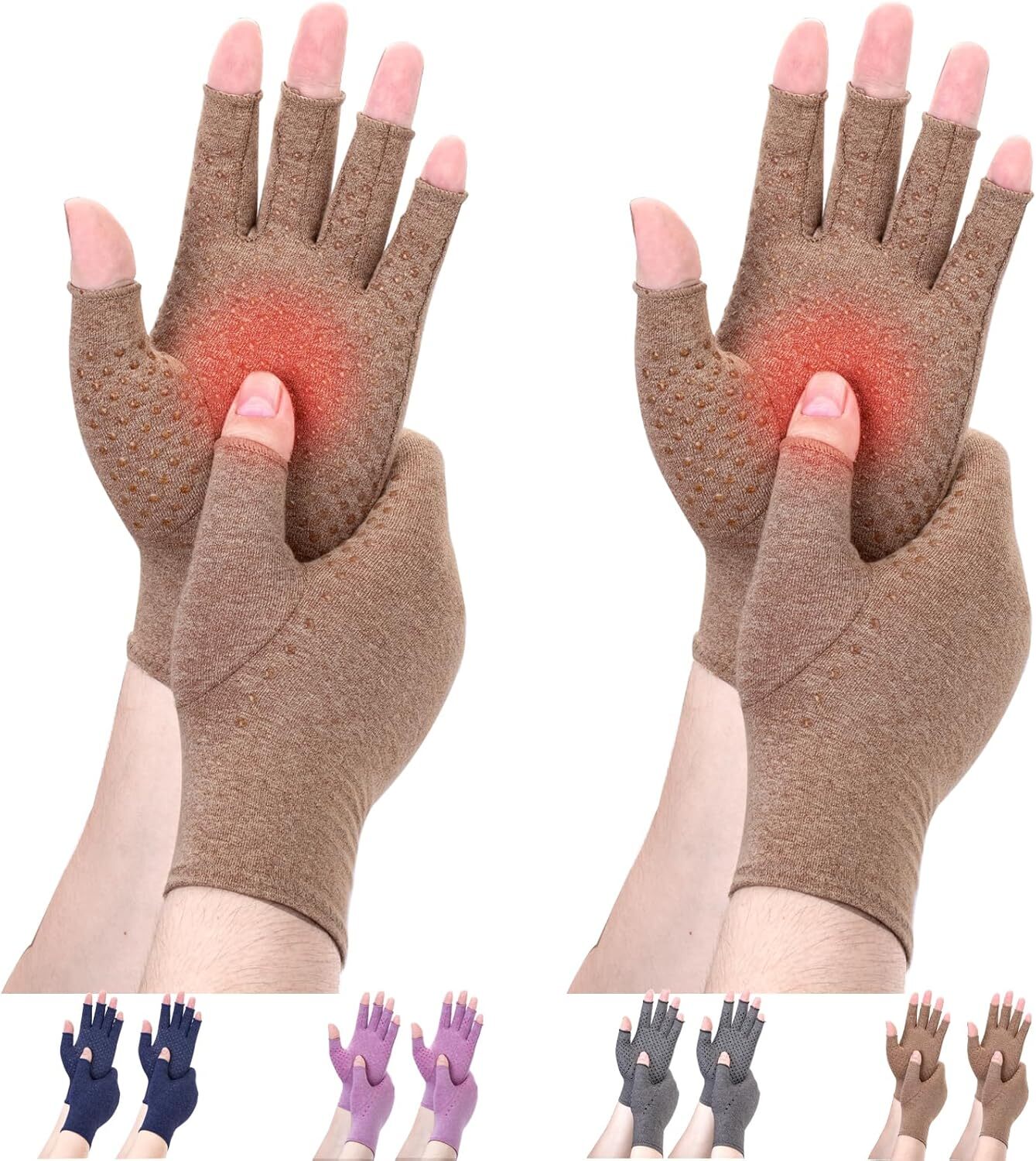 2Pair Unisex Compression Gloves for Hand Arthritis Rheumatoid Carpal Tunnel Pain