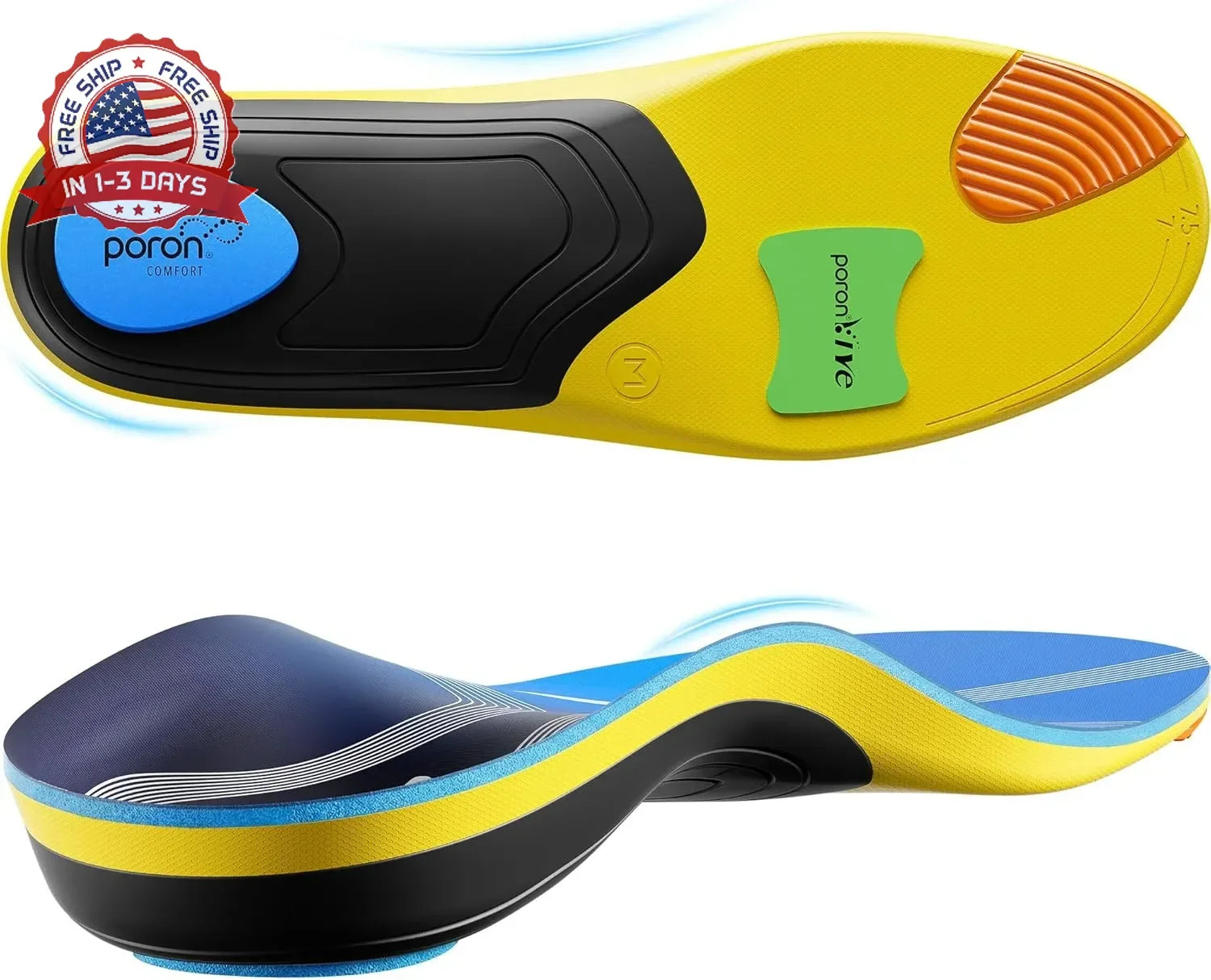 Professional Heavy Duty Support Pain Relief Orthotics – Over 230+ lbs Plantar Fa