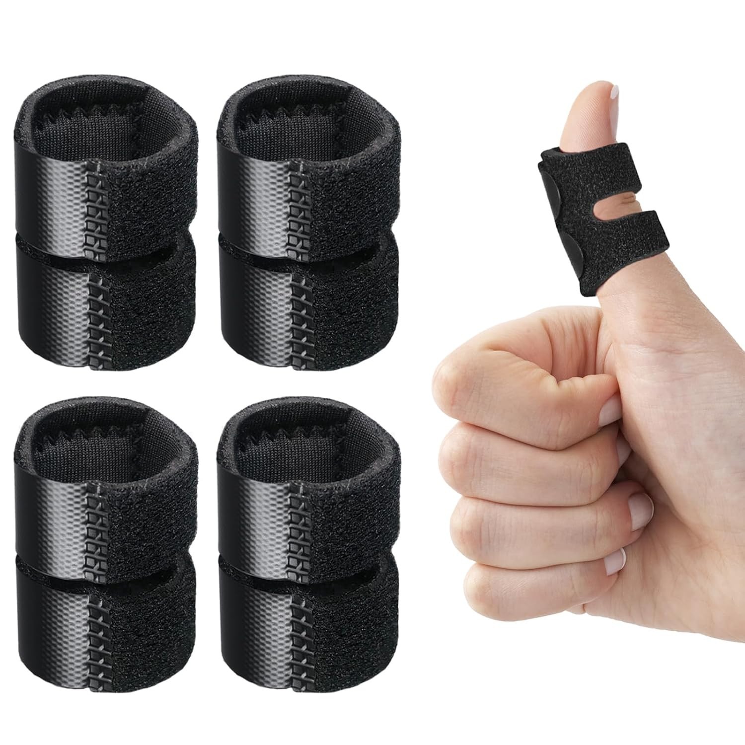 Small Adjustable 5Pcs Finger Splint Set – Instant Pain Relief for All Fingers