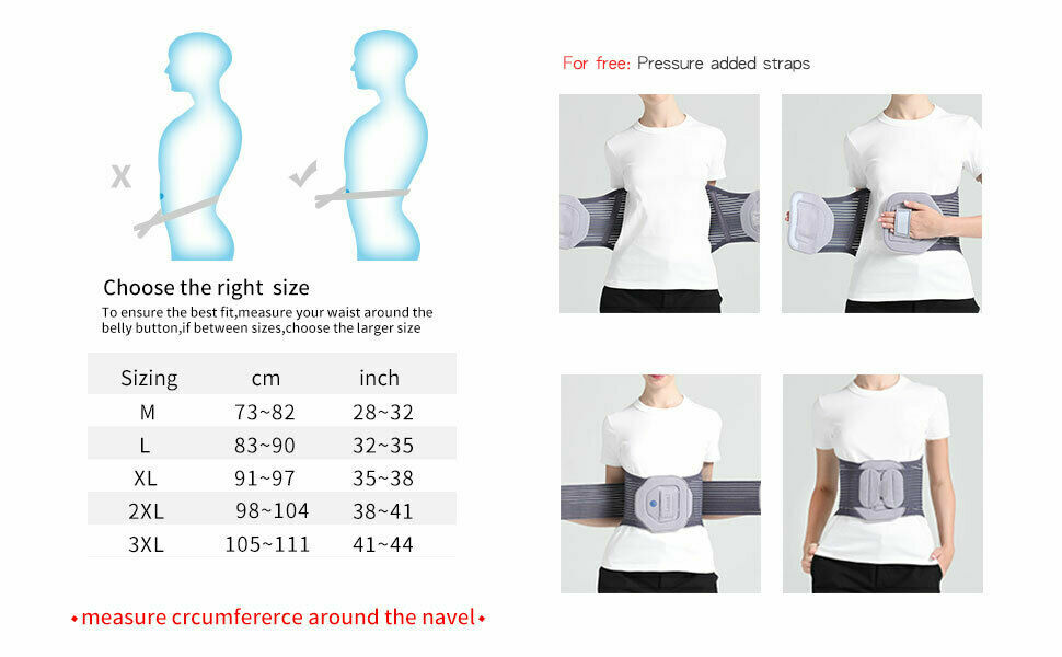 LEAMAI Adjustable Unisex Lumbar Brace Belt Lower Back Pain Relief