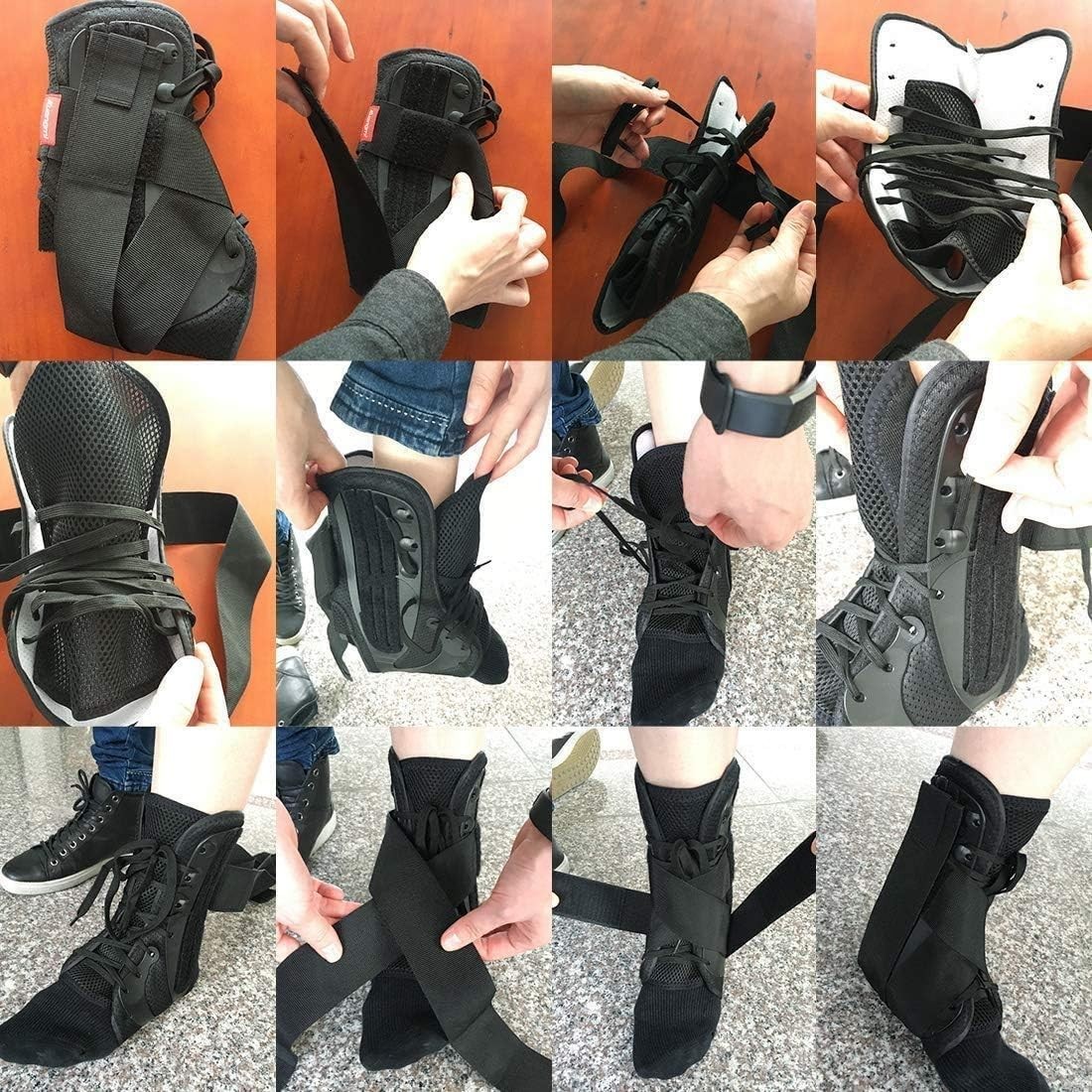 Ankle Stabilizer with Dual Rigid Splints for Enhanced Sports Safety – Large Size