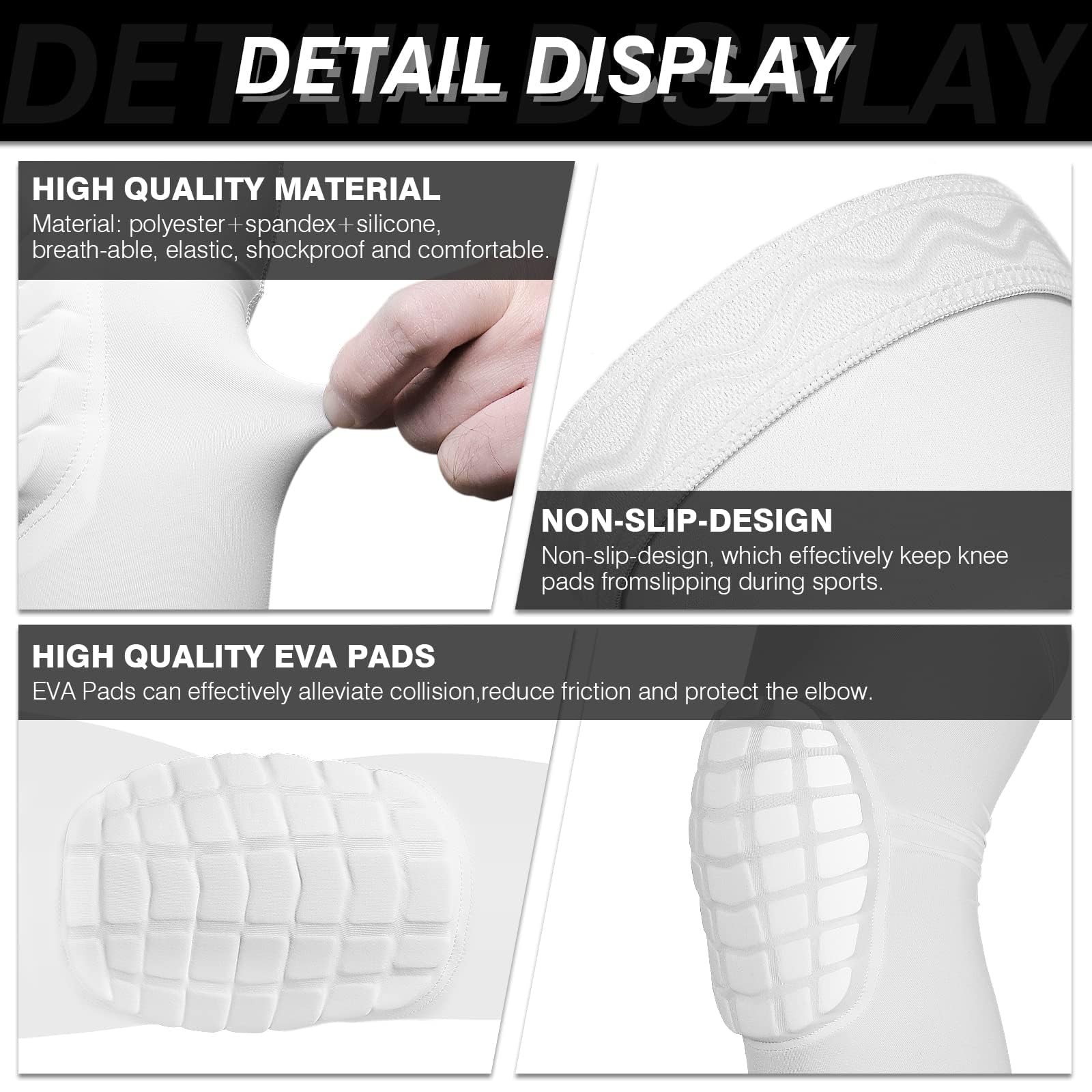 Youth & Adult Honeycomb Padded Elbow Sleeve – Compression Arm Guard for Baske…