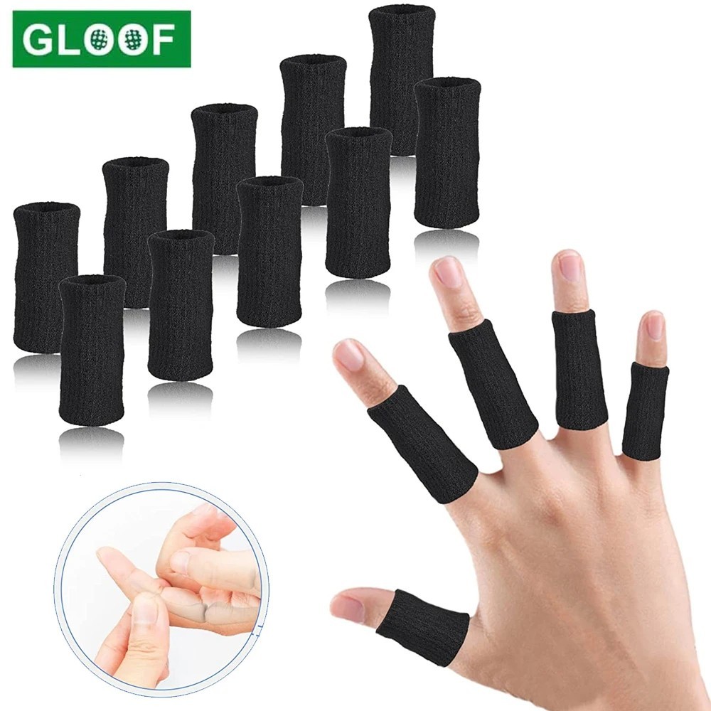 10Pcs Finger Brace Splint Sleeve Comfortable Thumb Support Breathable Protector