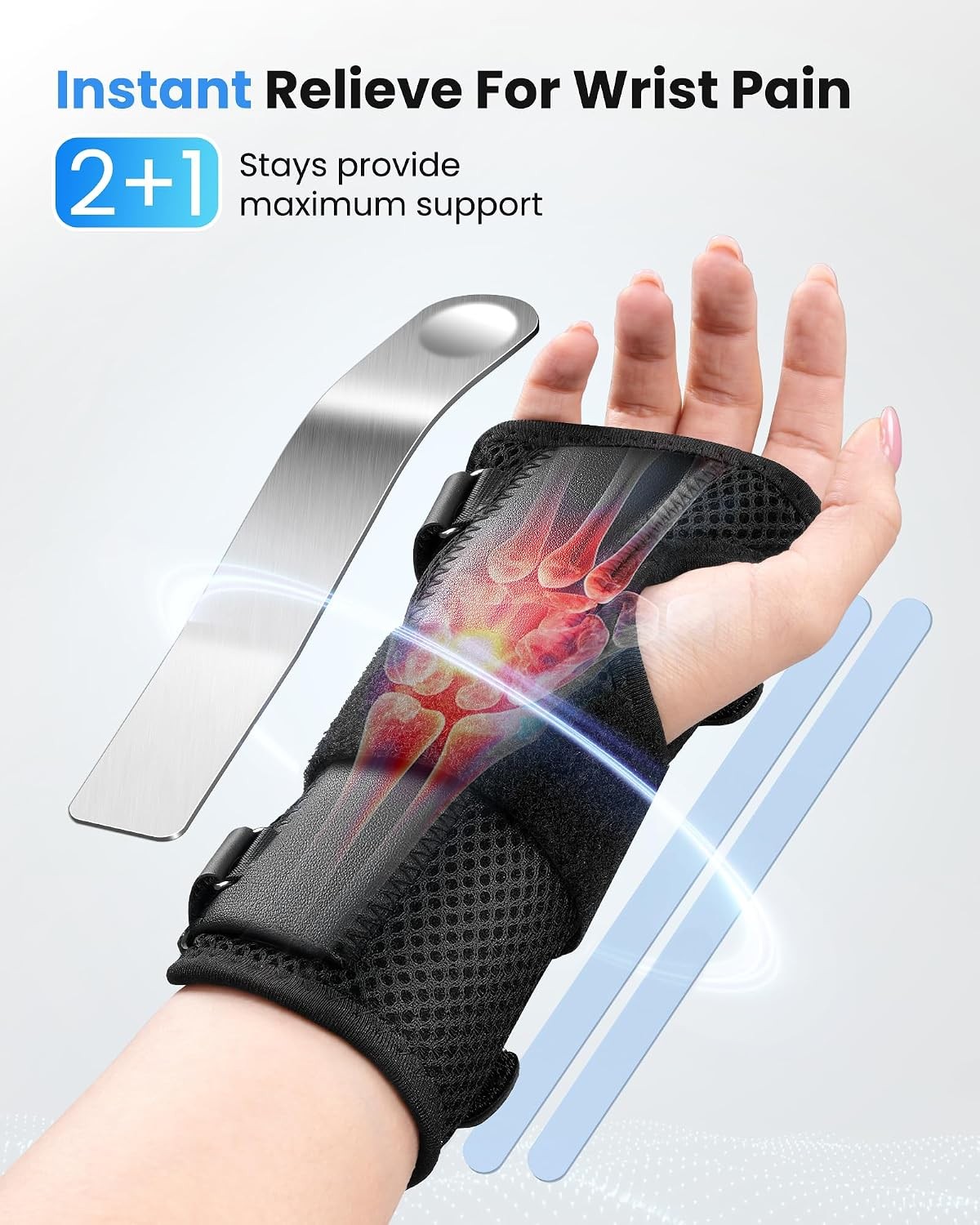 ONLYCARE FSA HSA Carpal Tunnel Wrist Brace Fit Right Hand, Adjustable Size: S