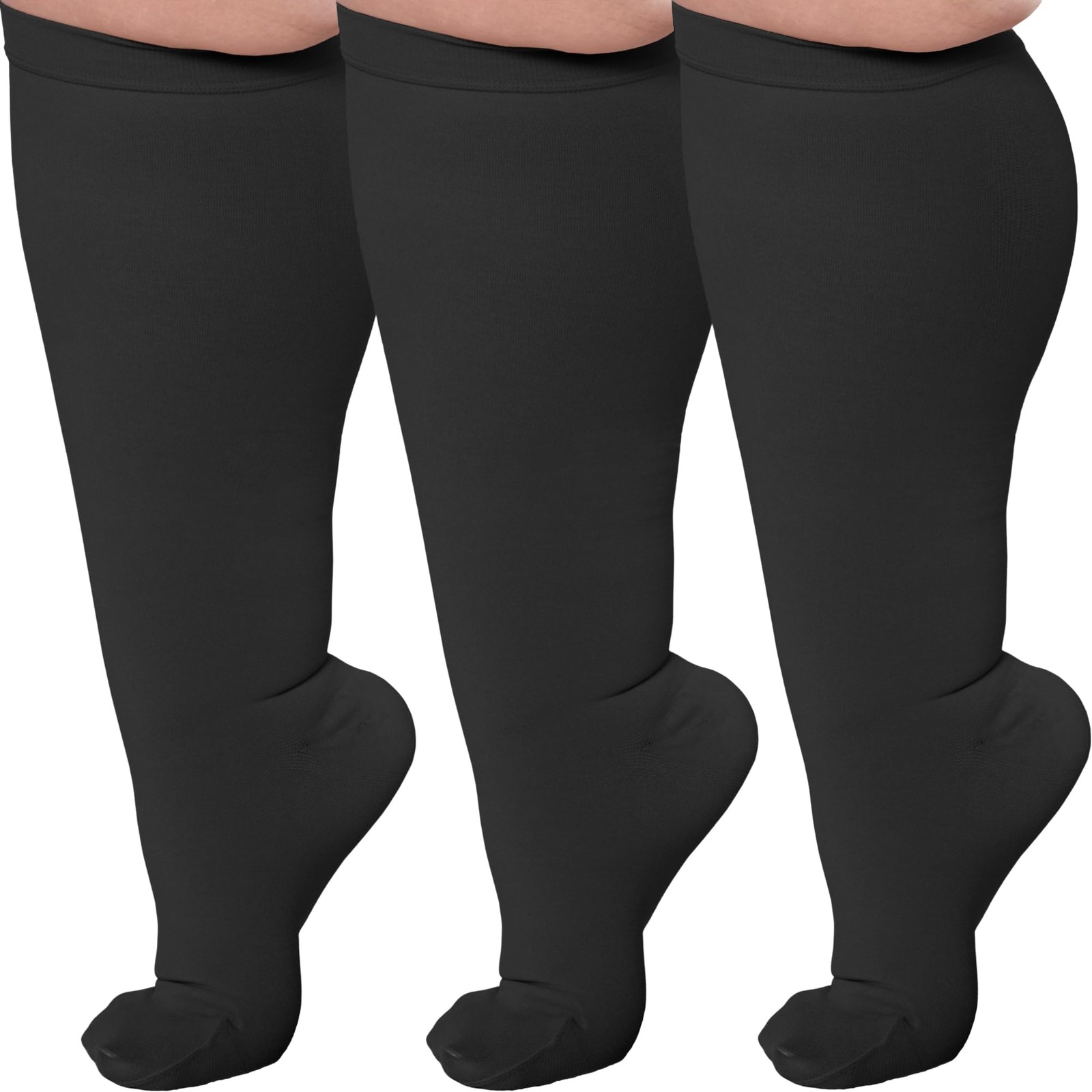 (3 Pairs) Compression Socks for Women and Men 15-20mmHg – Support Stockings f…