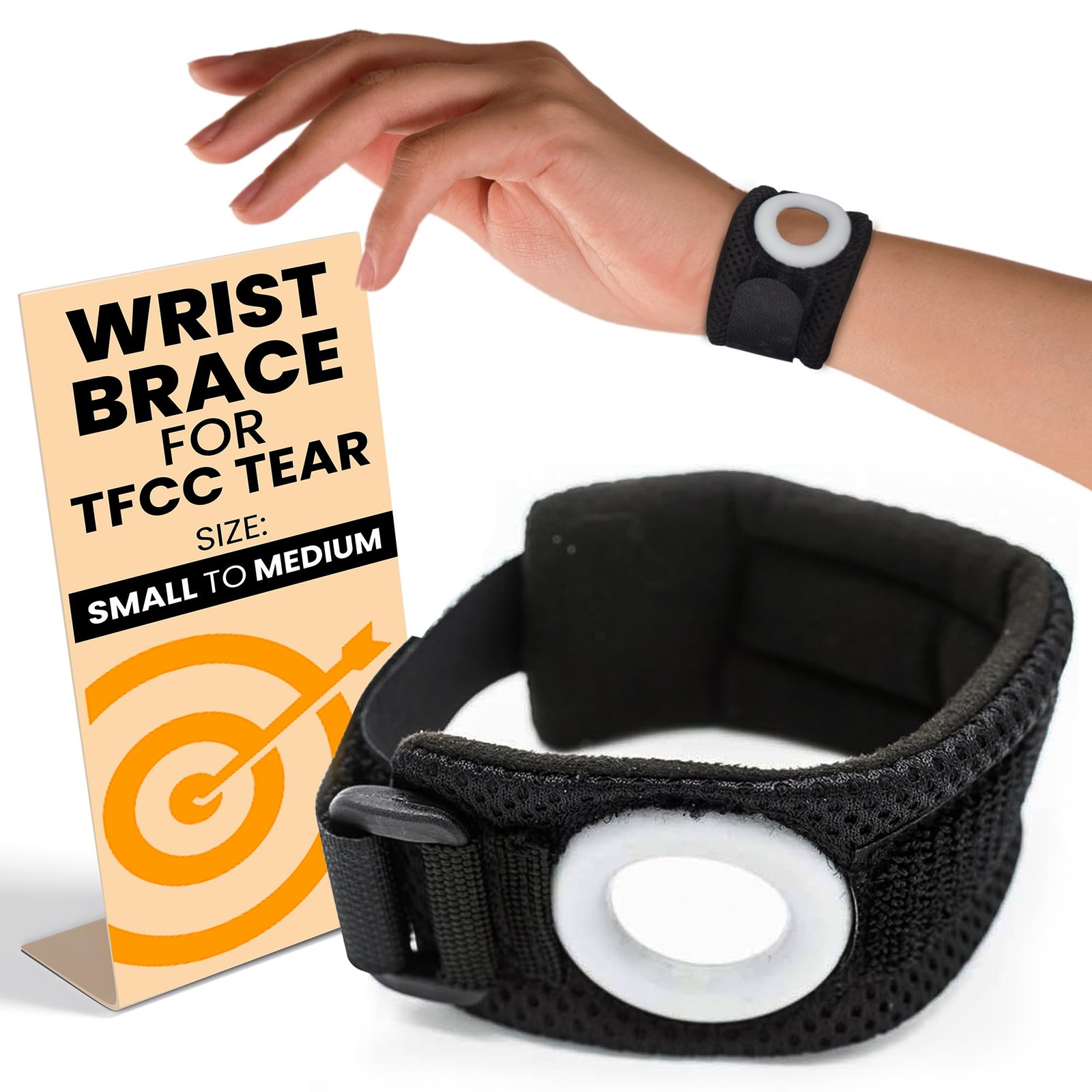 BULLSEYE Wrist Band with Silicone Ring – Stabilizer for Ulnar Sided Wrist Pai…