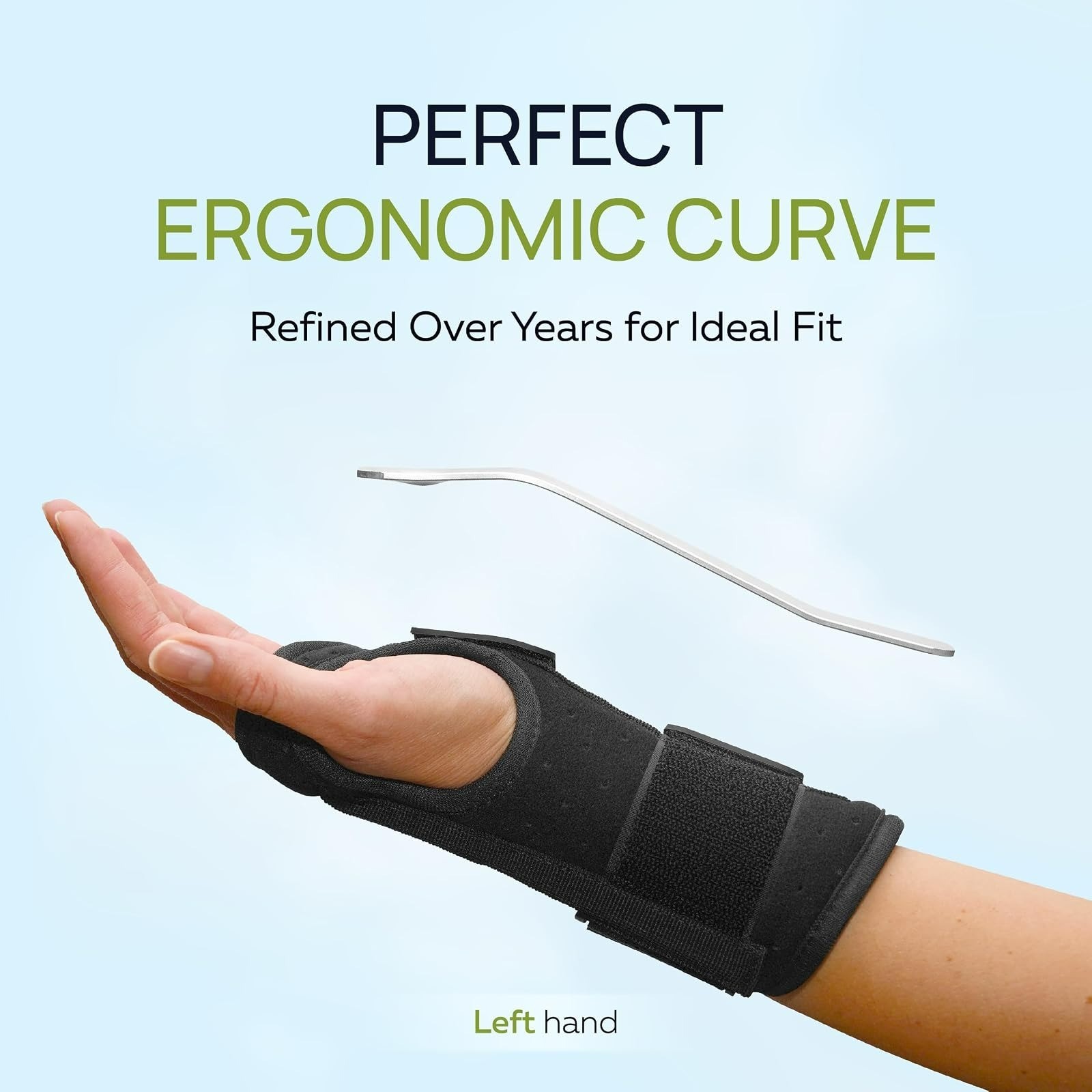 Wrist Brace Carpal Tunnel Splint Left S/M Metal Support ZOFORE SPORT