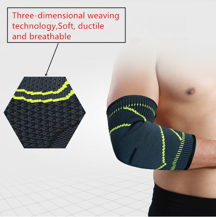 Arm Compression Sleeve Elbow Support Brace Joint Pain Relief Arthritis Fitness
