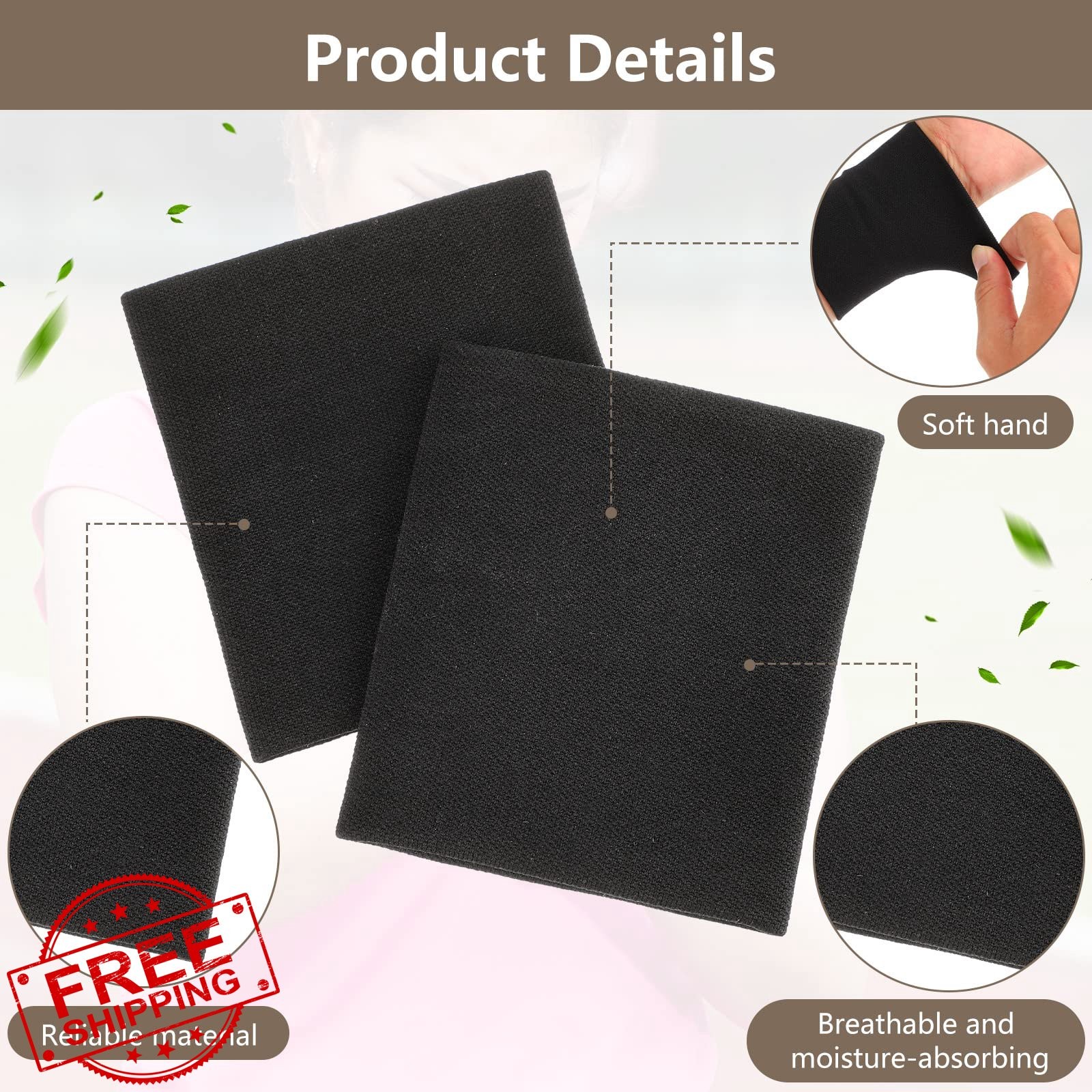 SATINIOR Black Small Compression Wrist Sleeve Brace 2 Pairs