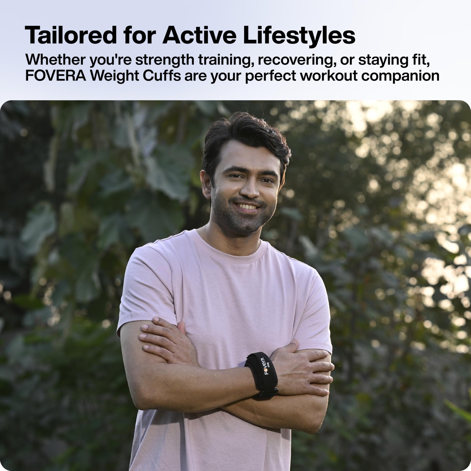 FOVERA 500g Weight Cuff Set for Strength, Rehab, Adjustable Strap, Pack of 2