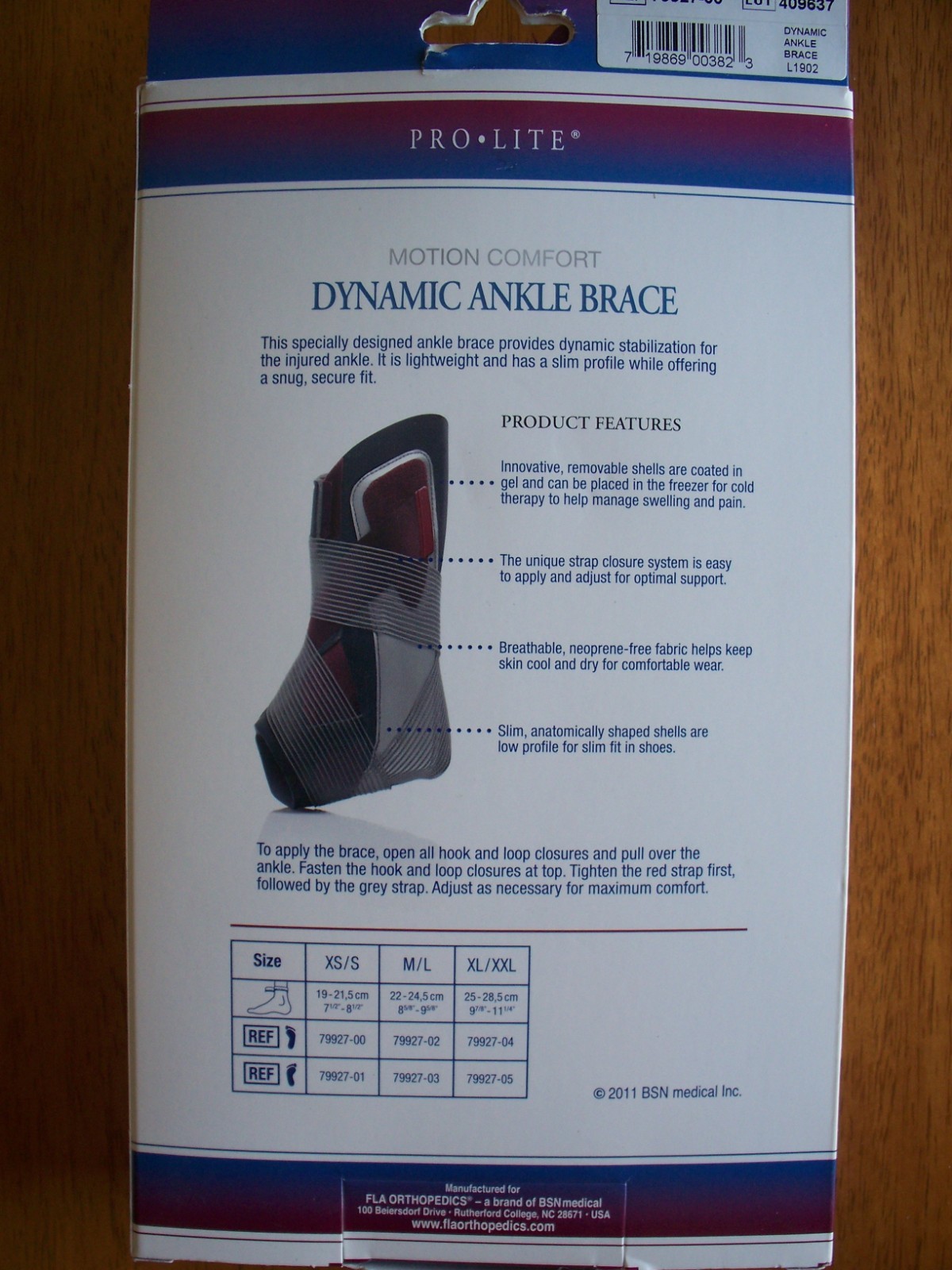 FLA Orthopedics XS/S Right Ankle Motion Comfort Dynamic Ankle Brace, 79927-00