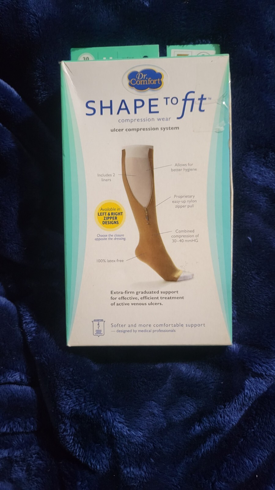Shape to Fit Ulcer Compression system 30-40 mmHg Unisex – Size Small-Right Leg.